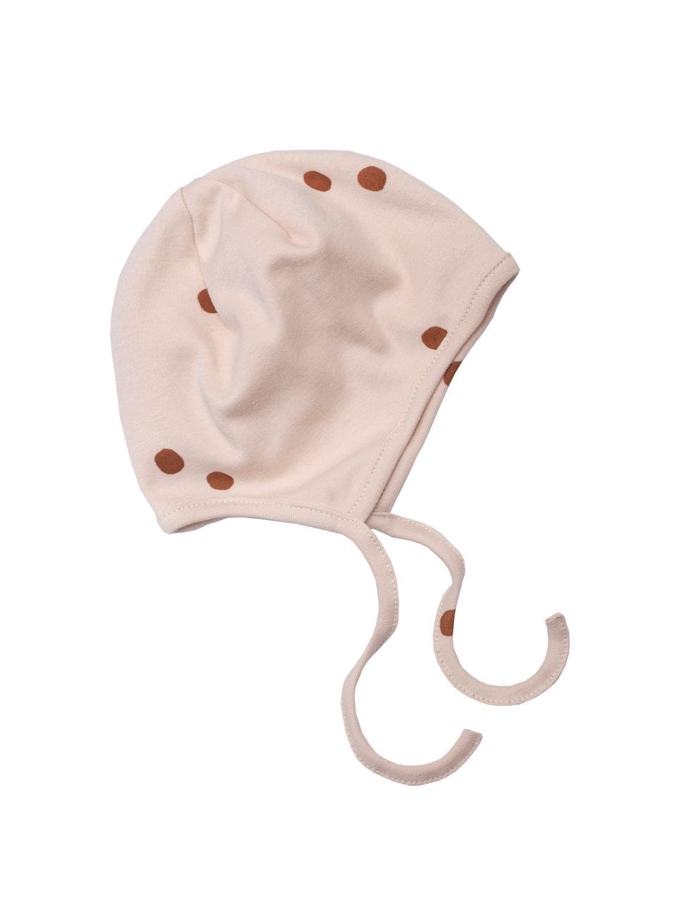 Babyhaube mit Punkten - Caramel dots