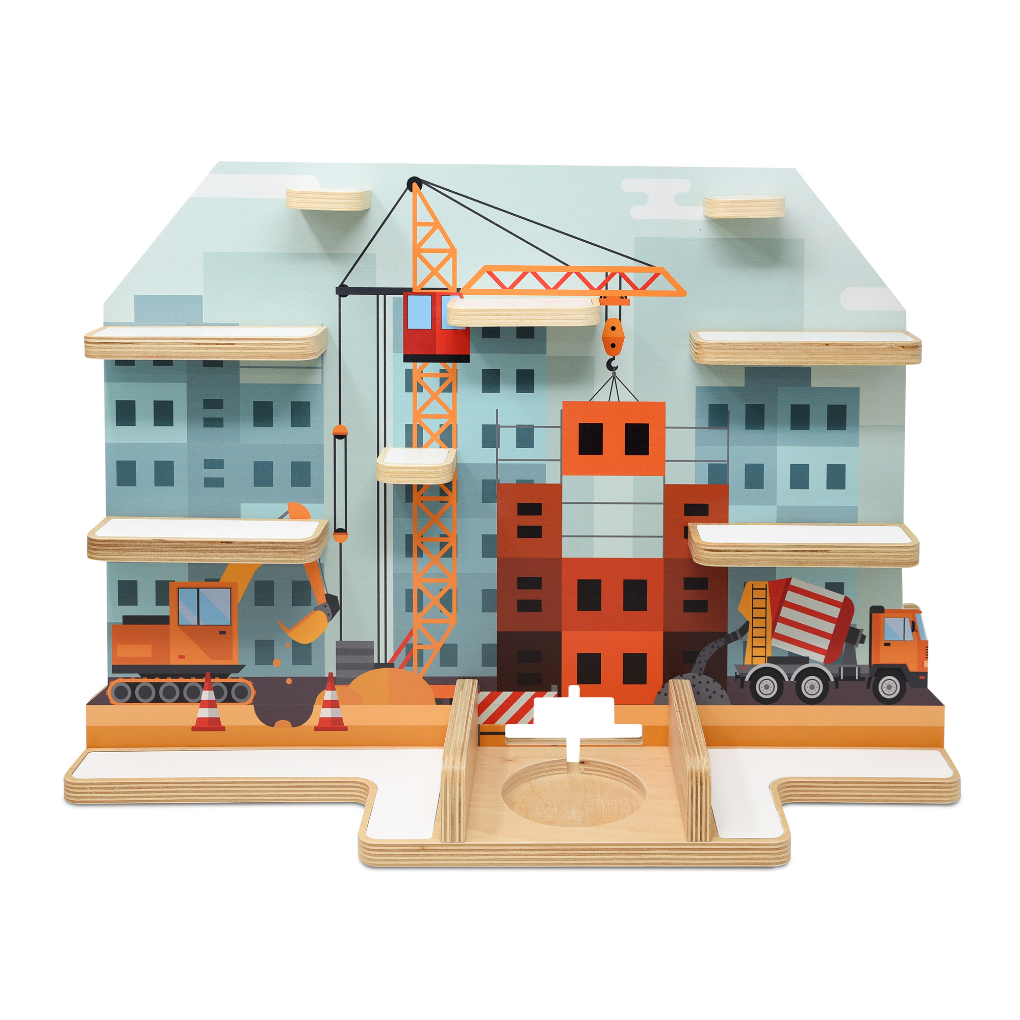 Musikboxregal (B-Ware) geeignet für die Toniebox "Baustelle"- groß