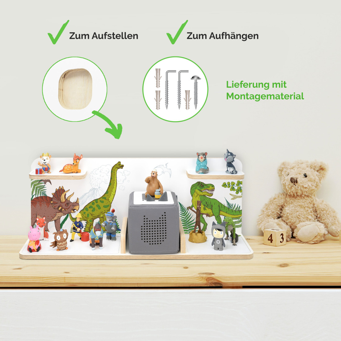 Regal für Tonies (B-Ware), "Dinosaurier", mittel