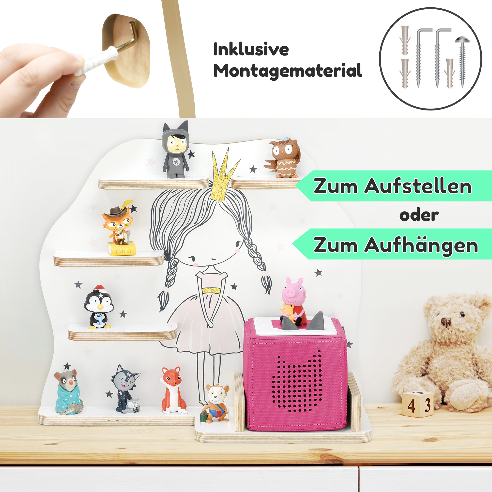 Regal für Tonies, 'Prinzessin', mittel