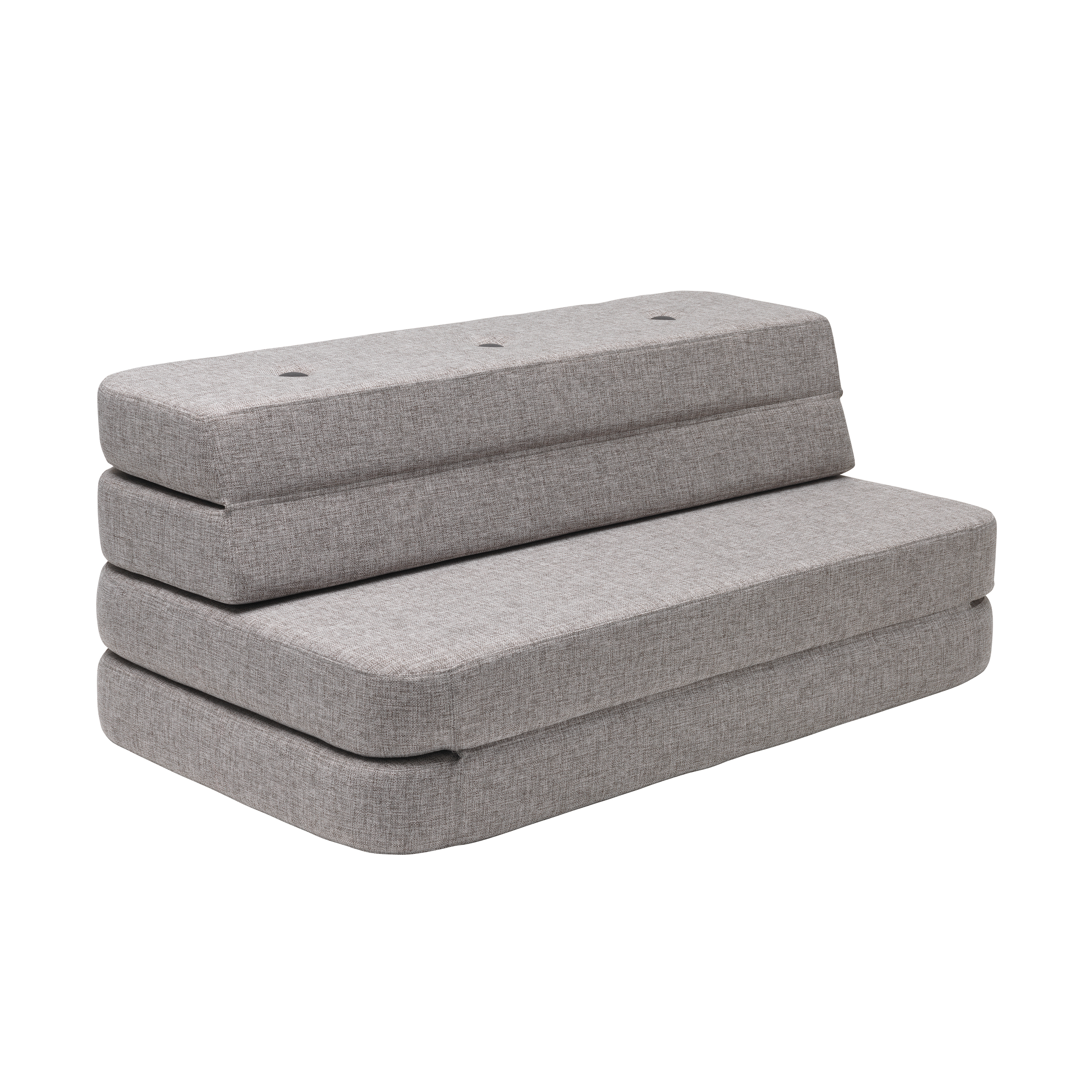 Klapp-Sofa "KK 3 Fold Sofa XL soft" (140 cm) - Multi Grey / Grey