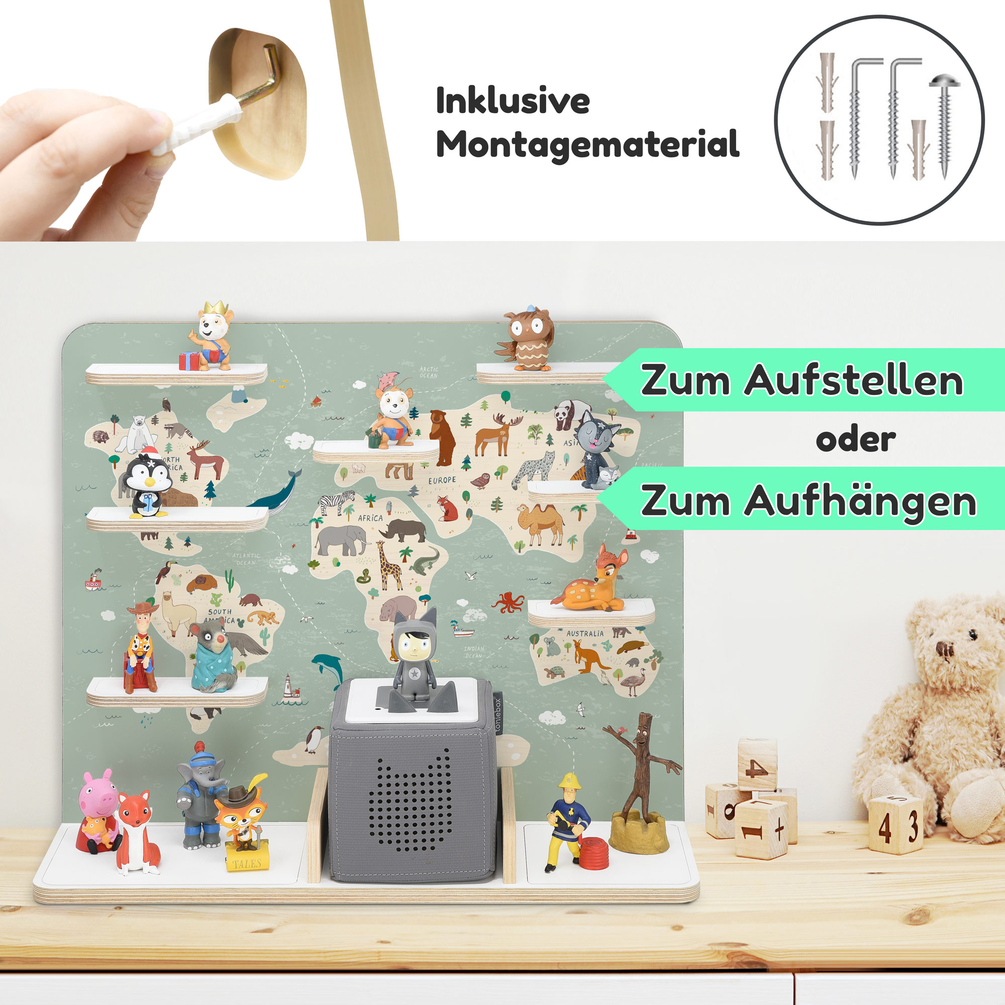 Musikboxregal passend für die Toniebox (B-Ware), 'Atlas', groß