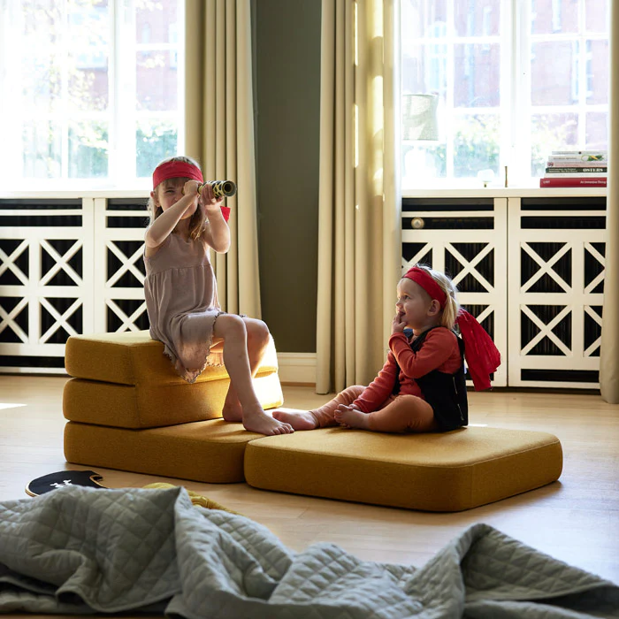 Klapp-Sofa "KK 3 Fold Sofa" Single -Mustard