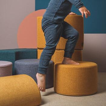 Kinder-Pouf "KK Circle"- Mustard