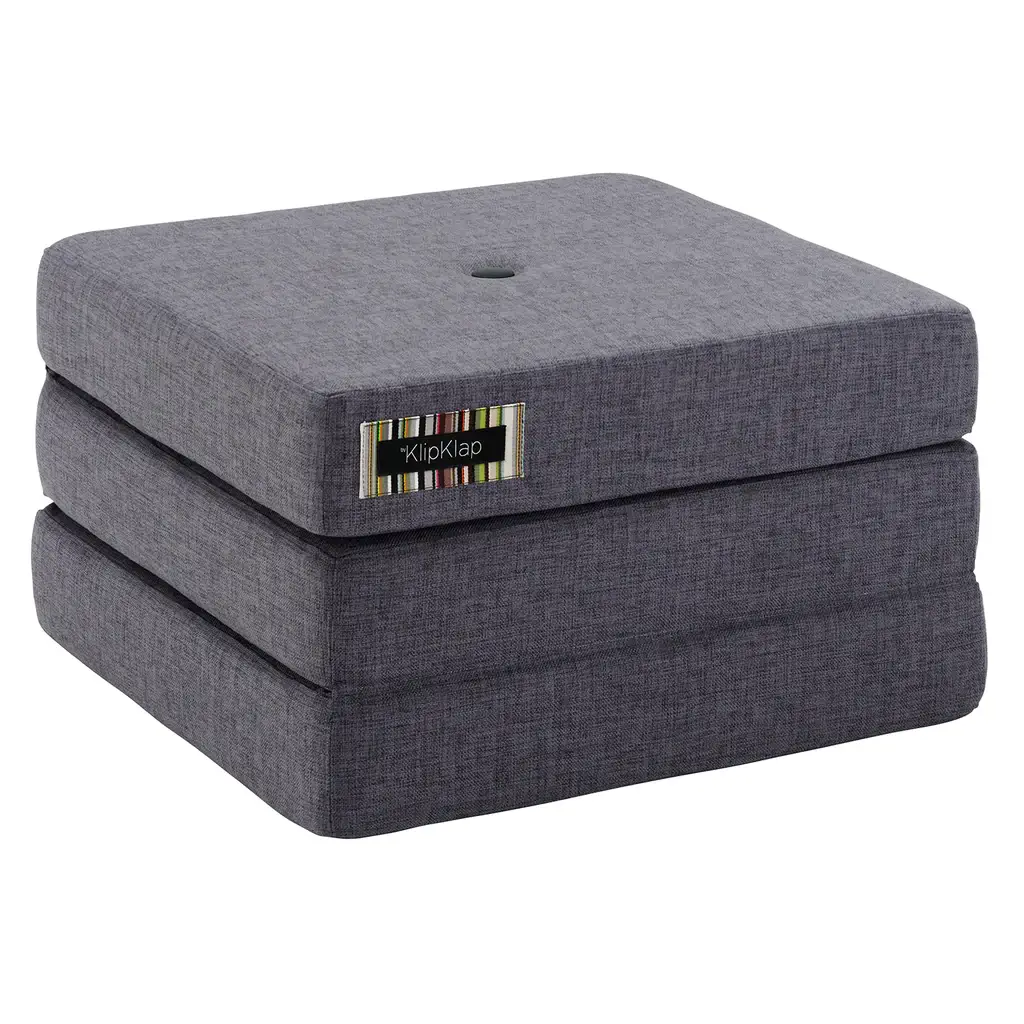 Multifunktionaler Pouf "KK 3 Fold single" - Blue Grey / Grey