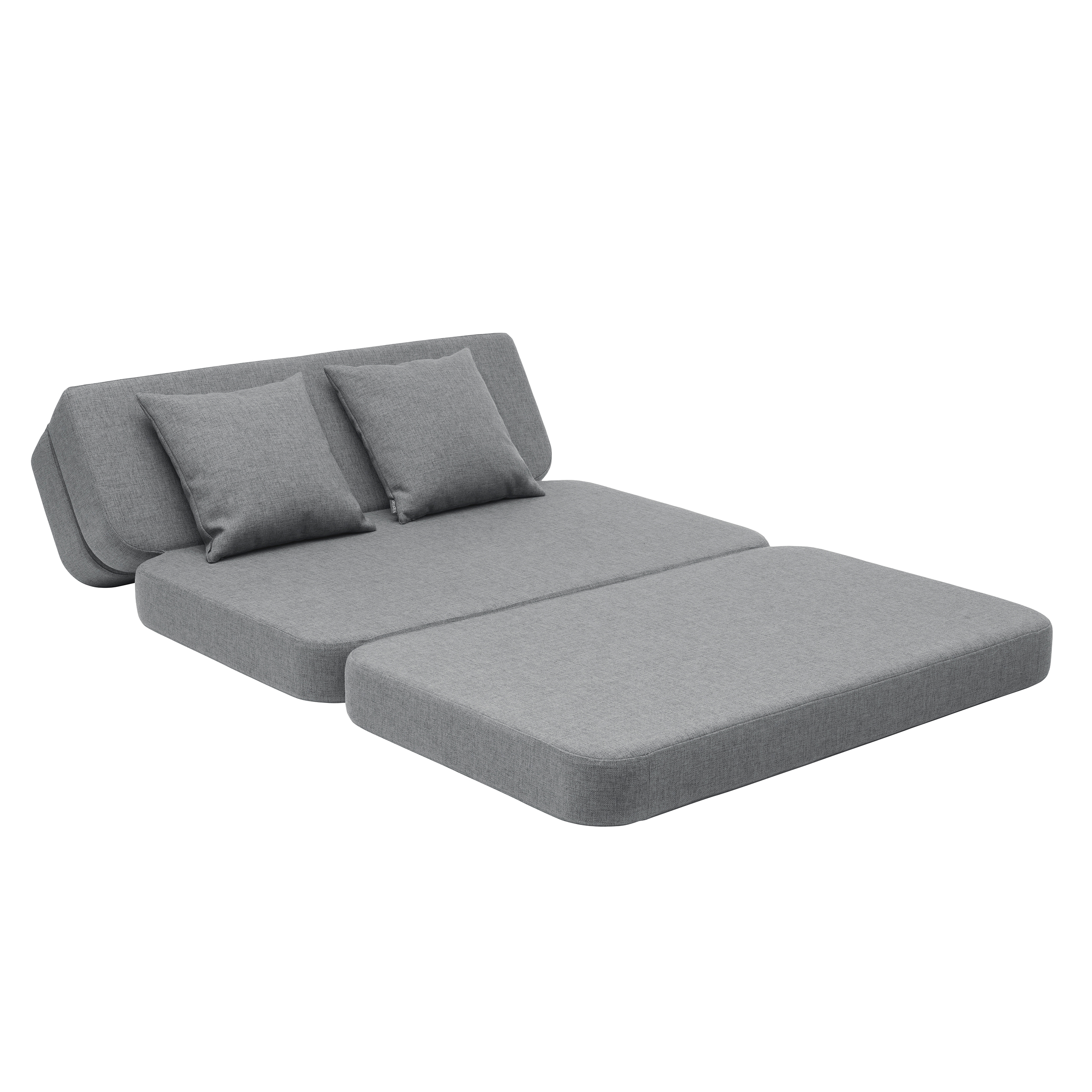 Klapp-Sofa "KK 3 Fold Sofa" (120 cm) - Blue Grey / Grey