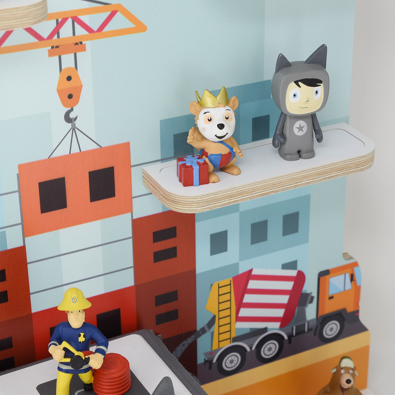 Musikboxregal (B-Ware) geeignet für die Toniebox "Baustelle"- groß