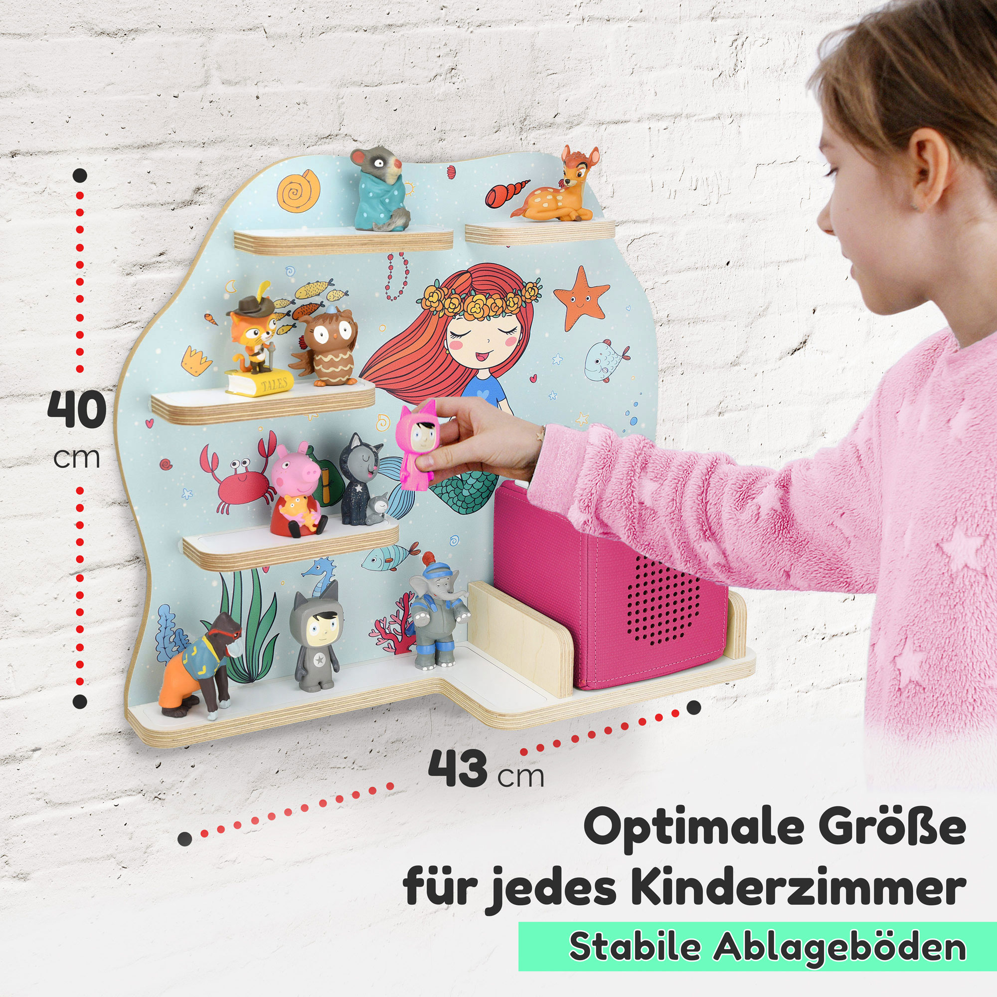 Regal für Tonies, 'Meermaid', mittel