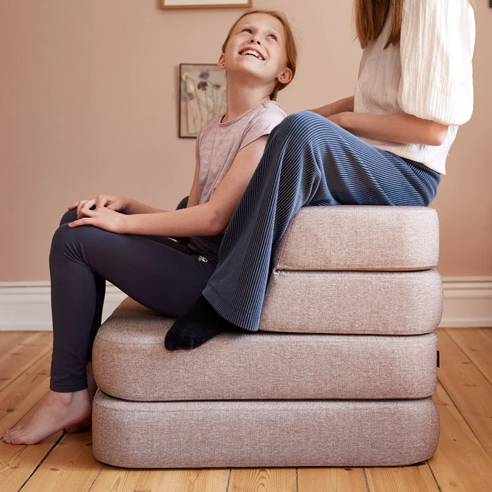 Klapp-Sofa "KK 3 Fold Sofa" Single -Soft Rose/ Rose