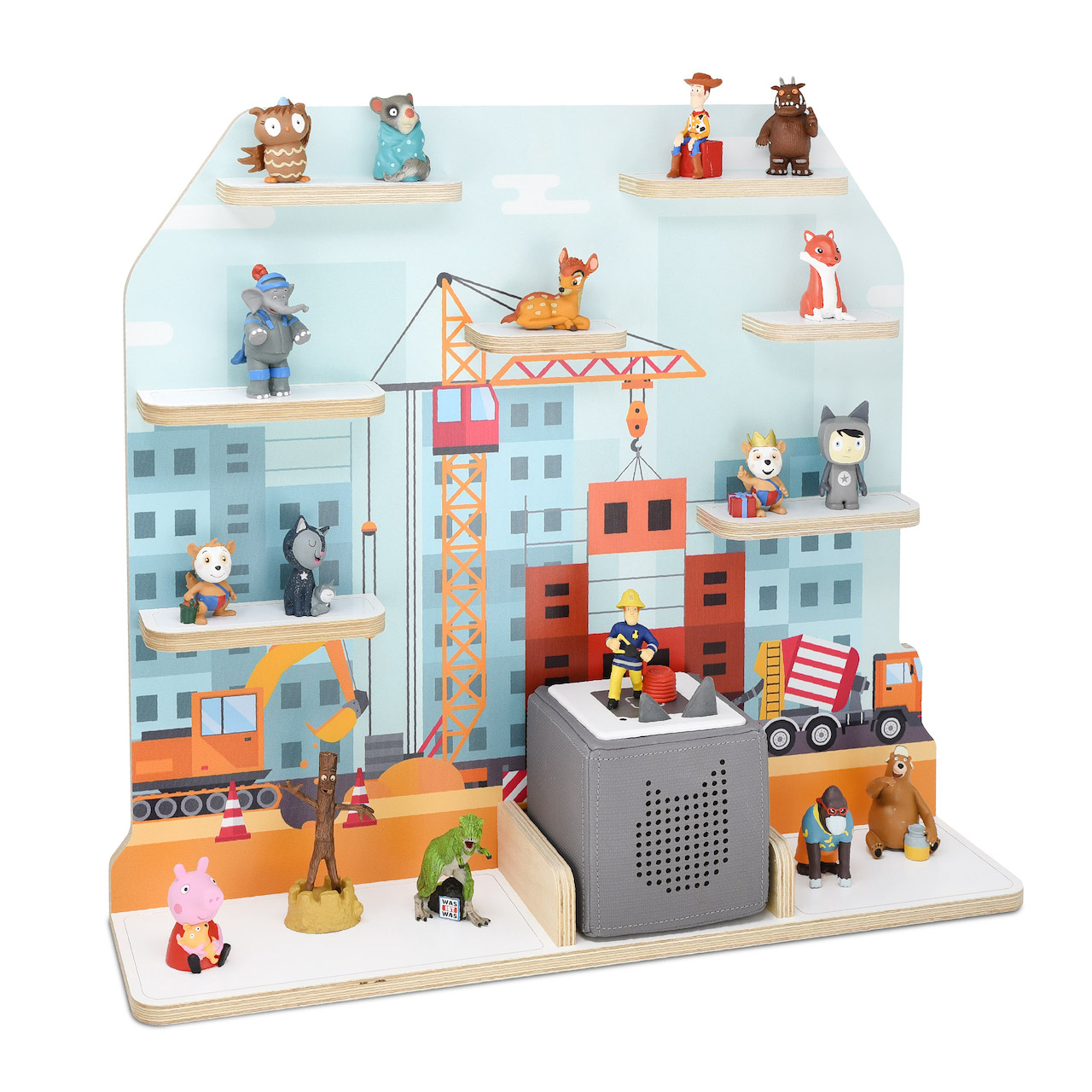 Musikboxregal (B-Ware) geeignet für die Toniebox "Baustelle"- groß