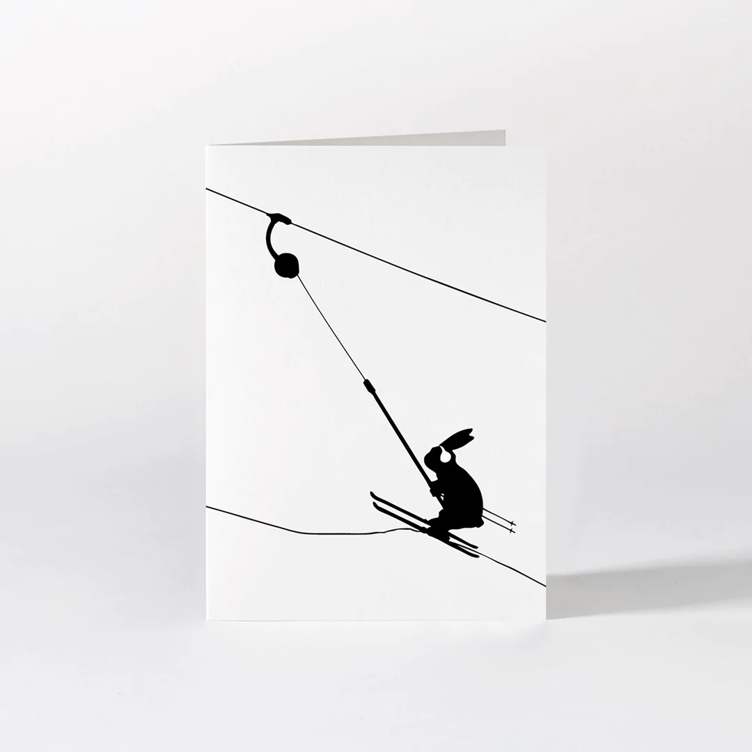 Grußkarte "Button Lift Rabbit"