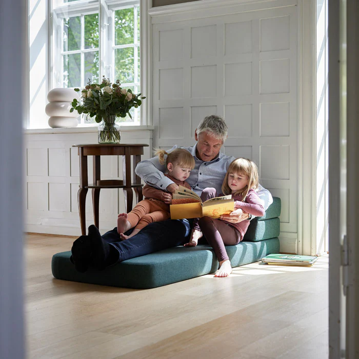 Klapp-Sofa "KK 3 Fold Sofa" Single Soft -Deep Green/ Light Green