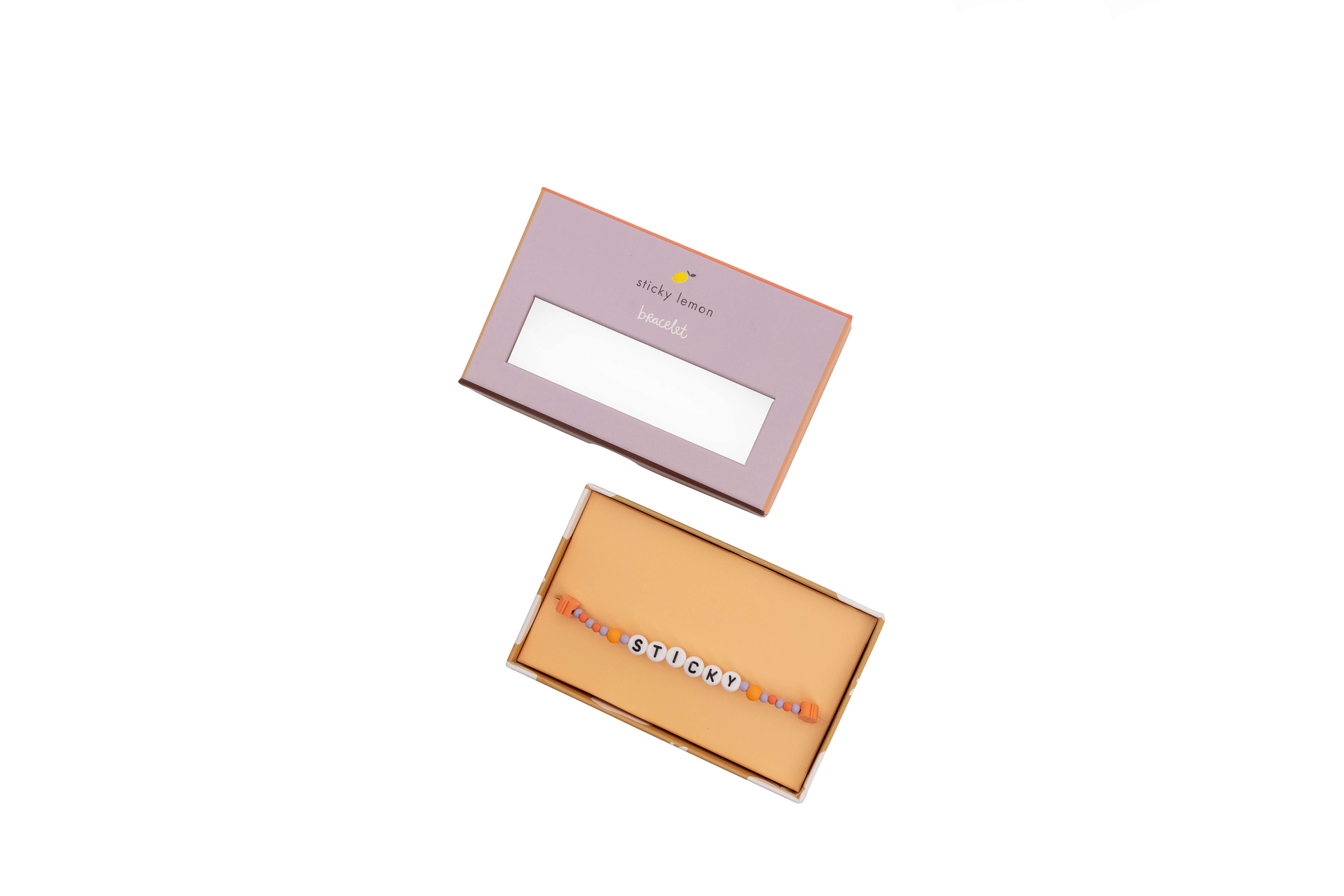 Freundschaftsarmband "sticky mauve lilac & orange juice"