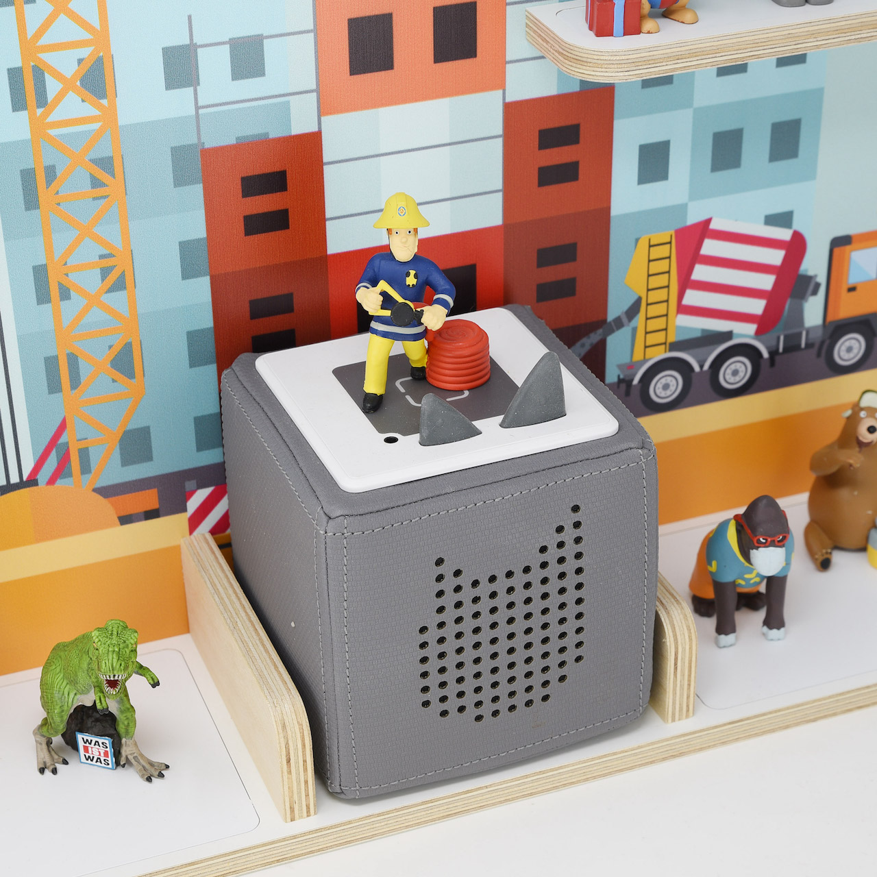 Musikboxregal (B-Ware) geeignet für die Toniebox "Baustelle"- groß