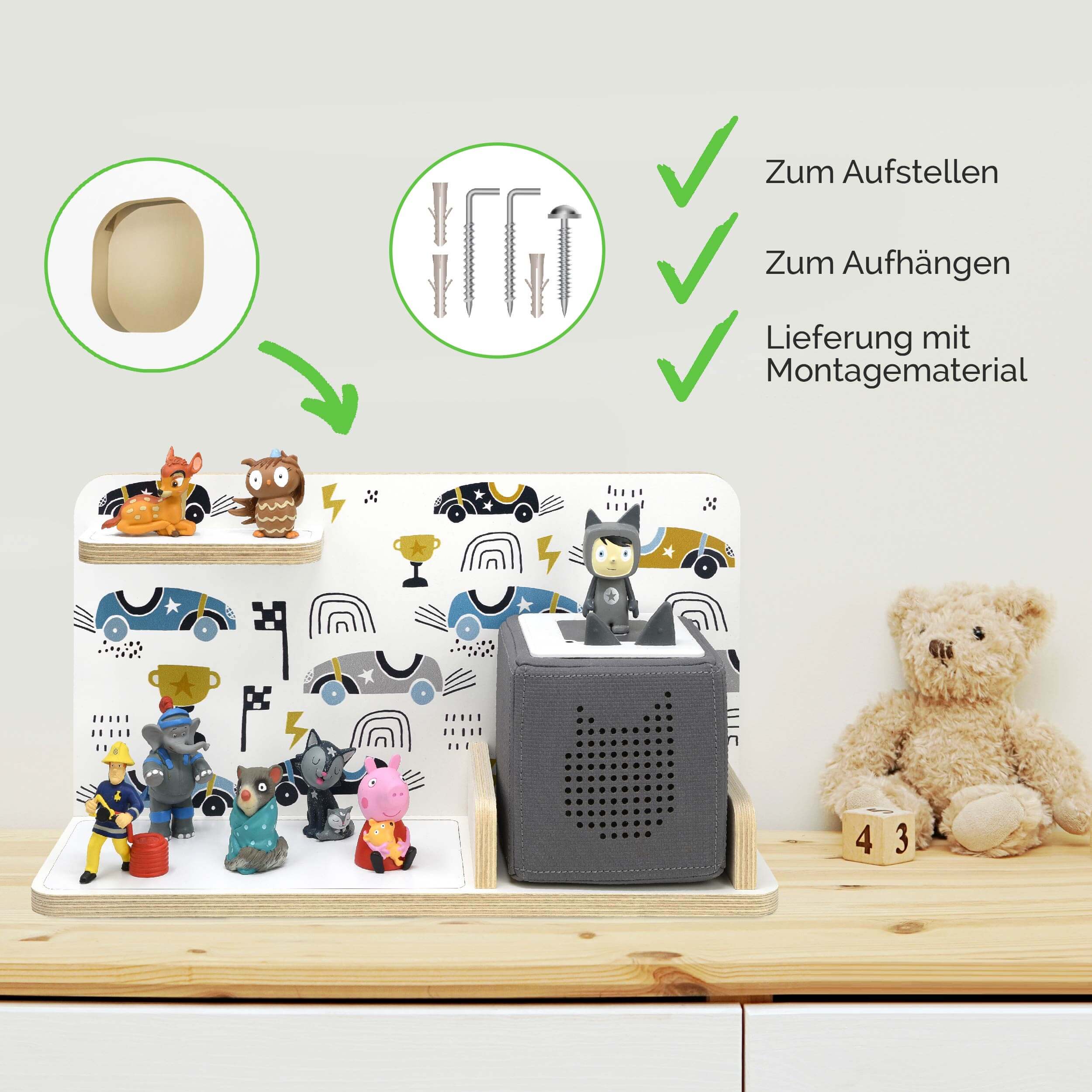 Regal für Tonies, 'Retro Cars', klein