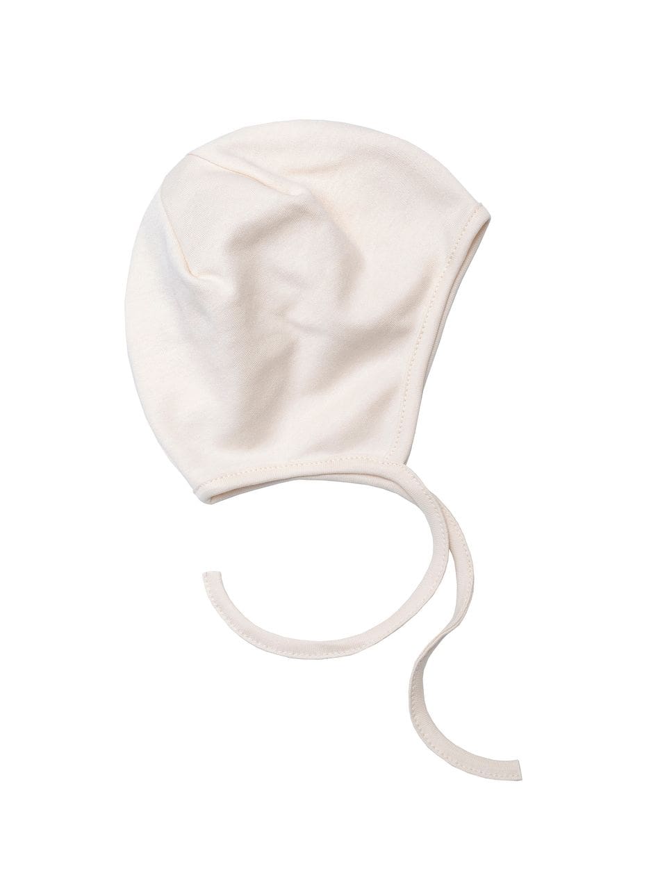 Babyhaube Ecru - aus Biobaumwolle