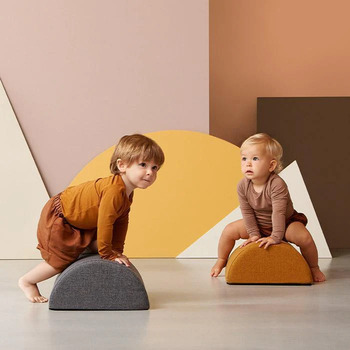 Kinder-Pouf "KK Half Circle"- Mustard