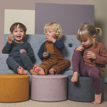 Kinder-Pouf "KK Circle"- Mustard