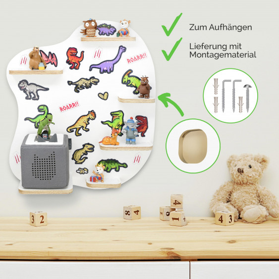 Regal geeignet für die Toniebox "Dinopark" - zum Aufhängen