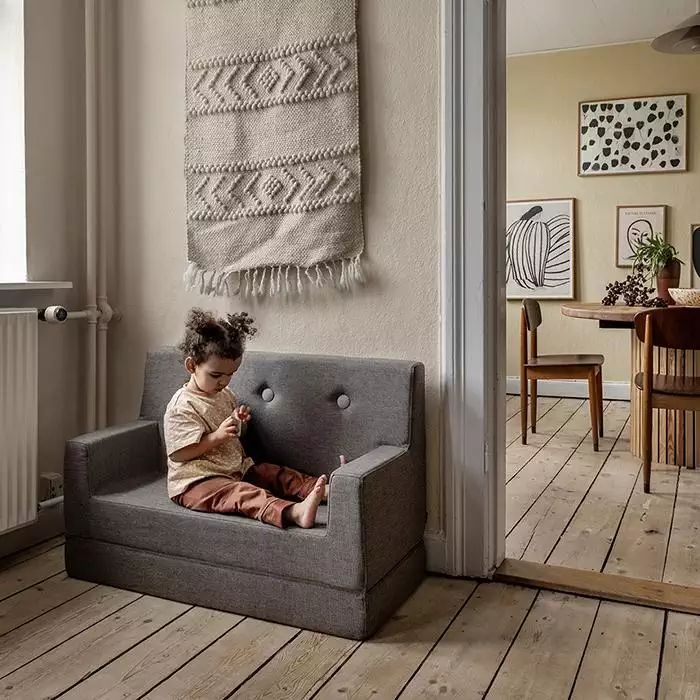 Kindersofa "KK Kids Sofa" - Brown / Sand