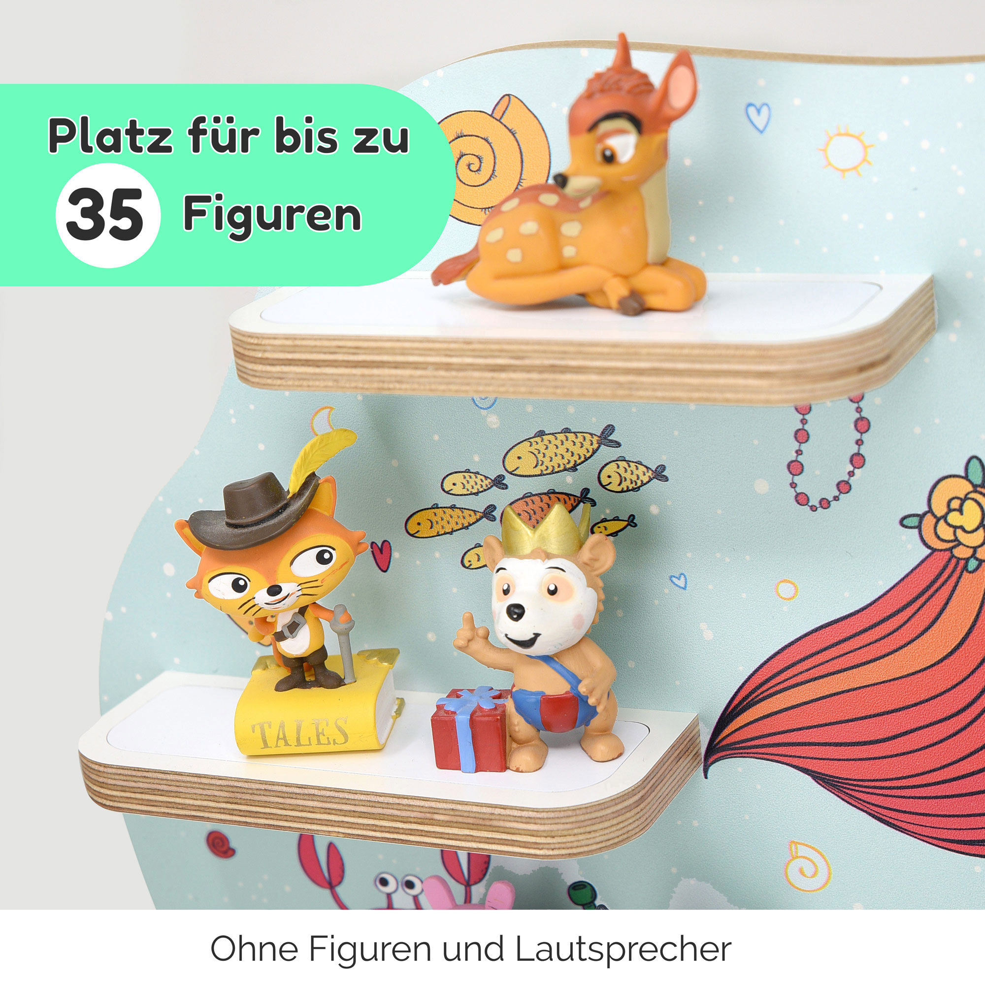 Regal für Tonies, 'Meermaid', mittel