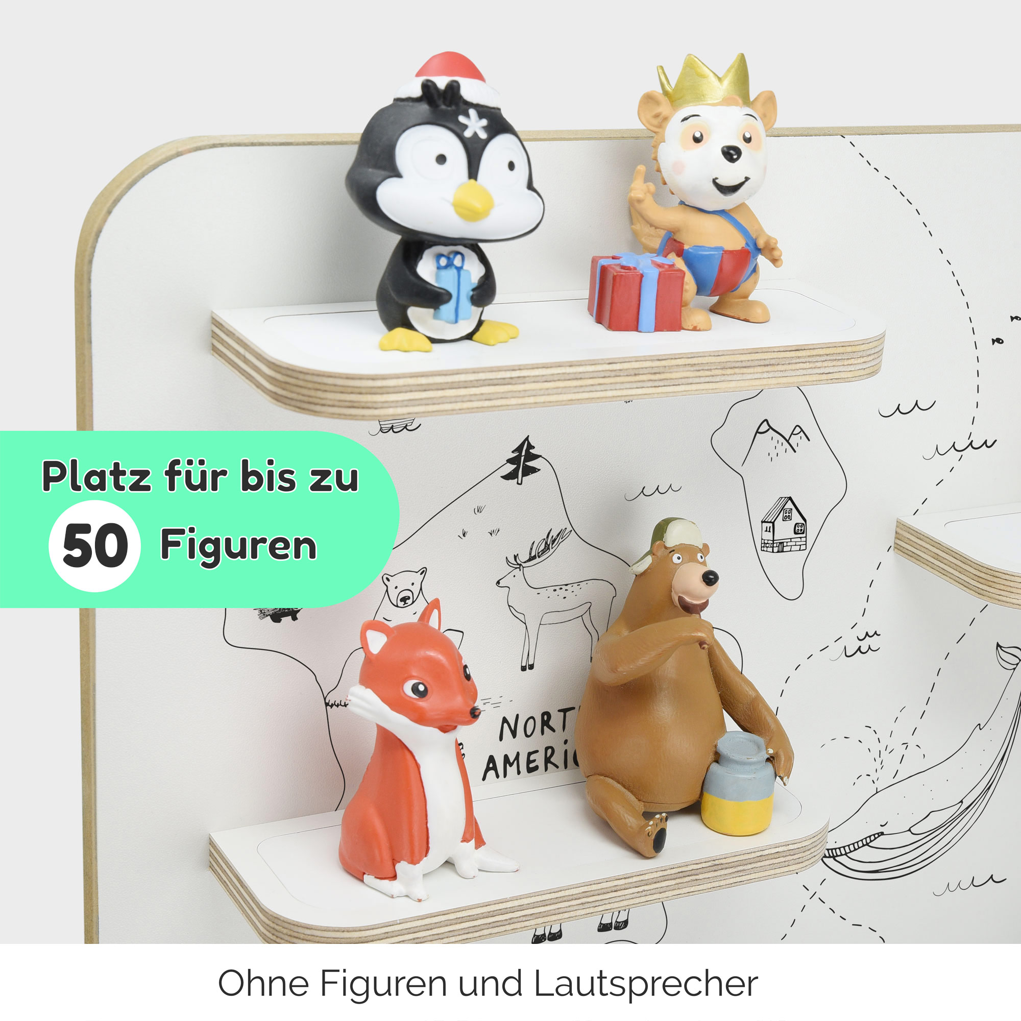 Regal für Tonies, 'Weltkarte', groß