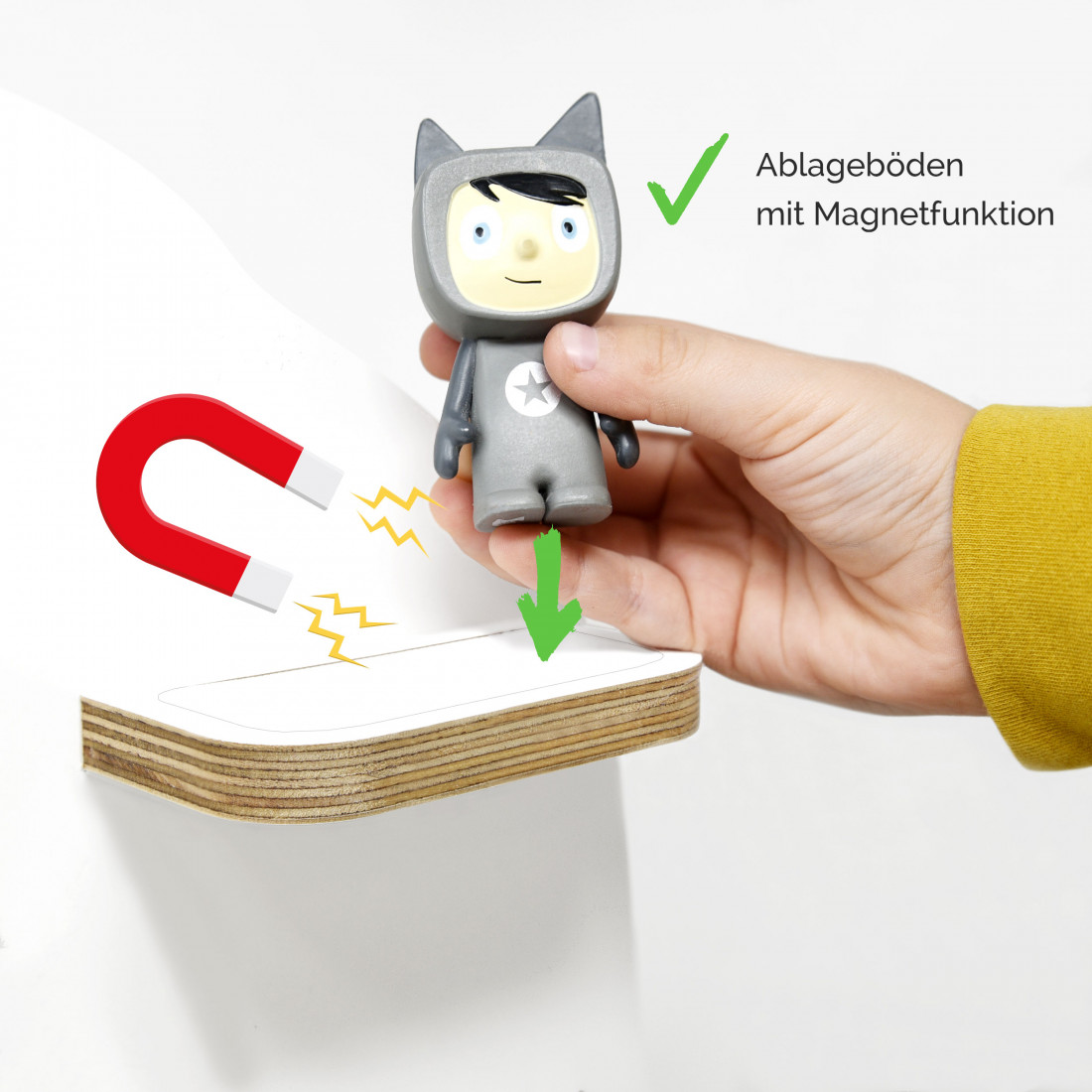 Musikboxregal passend für Toniebox, 'Flugzeug', mittel