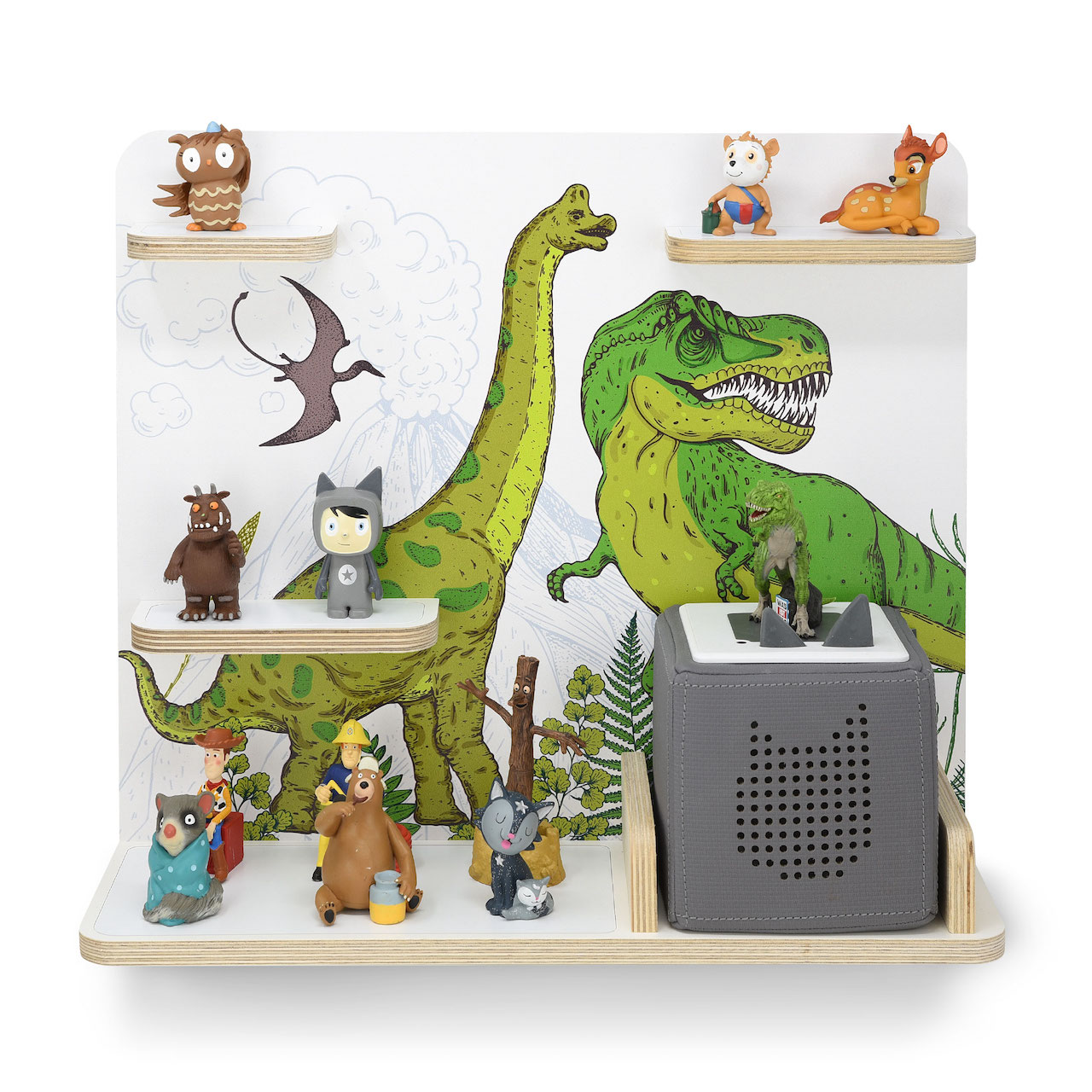 Musikboxregal passend für Toniebox "Dinomania" mittel