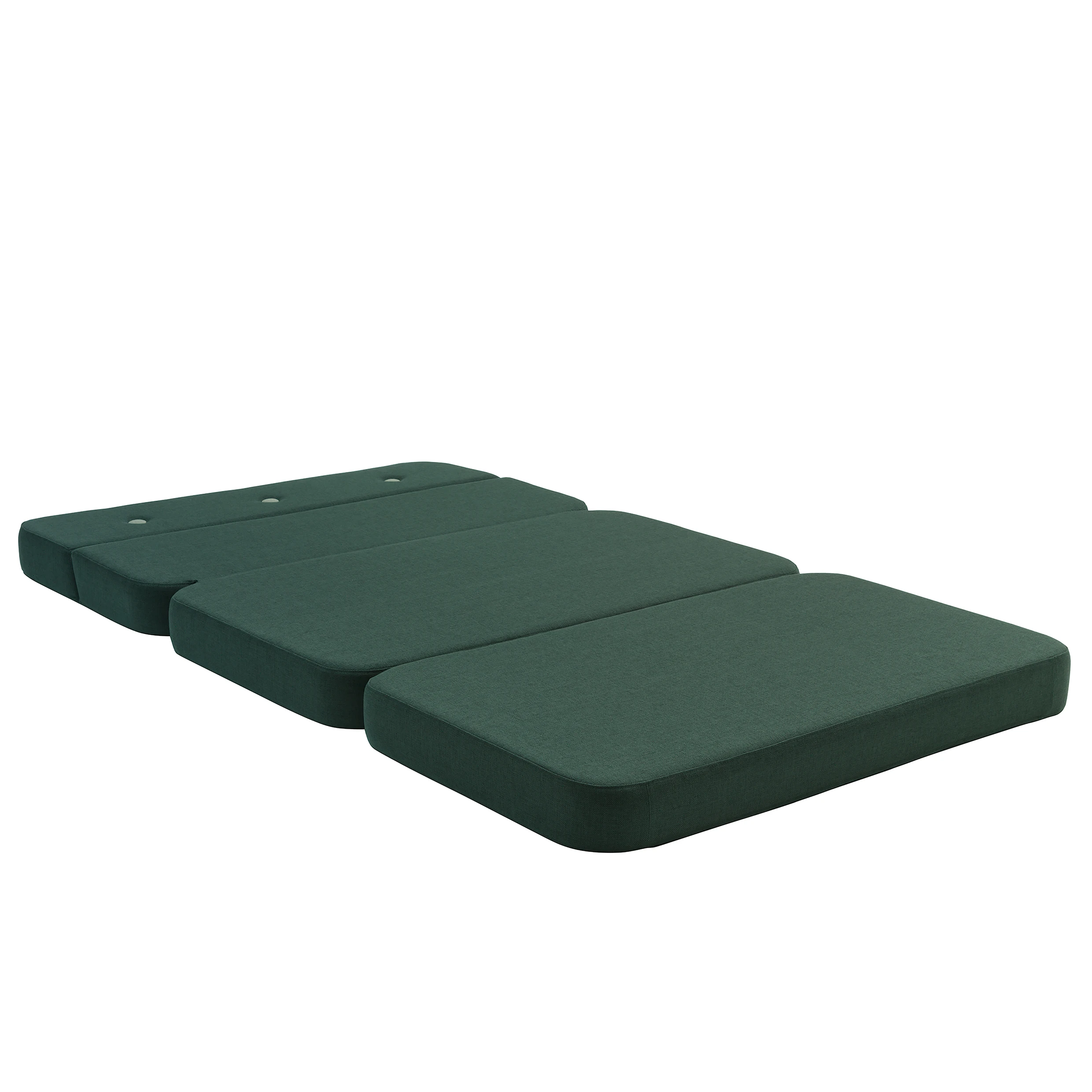 Klapp-Sofa "KK 3 Fold Sofa XL soft" (140 cm) - Deep Green / Light Green