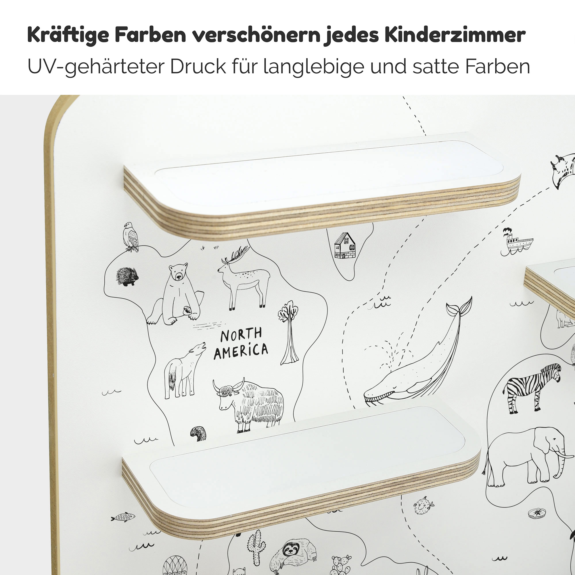 Regal für Tonies, 'Weltkarte', groß