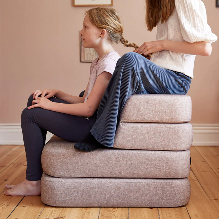 Klapp-Sofa "KK 3 Fold Sofa" Single -Soft Rose/ Rose