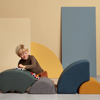 Kinder-Pouf "KK Half Circle"- Pine Green