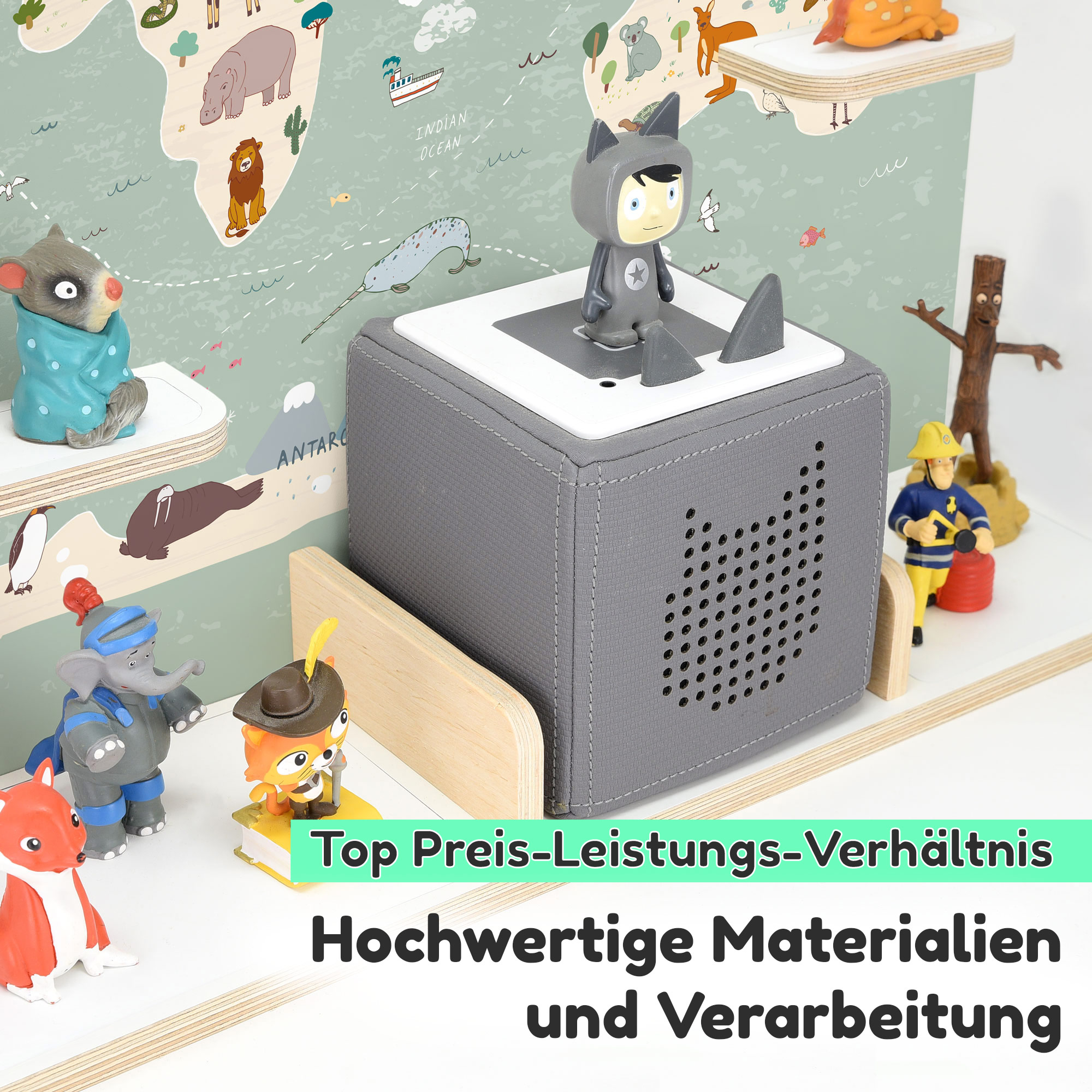 Musikboxregal passend für die Toniebox (B-Ware), 'Atlas', groß