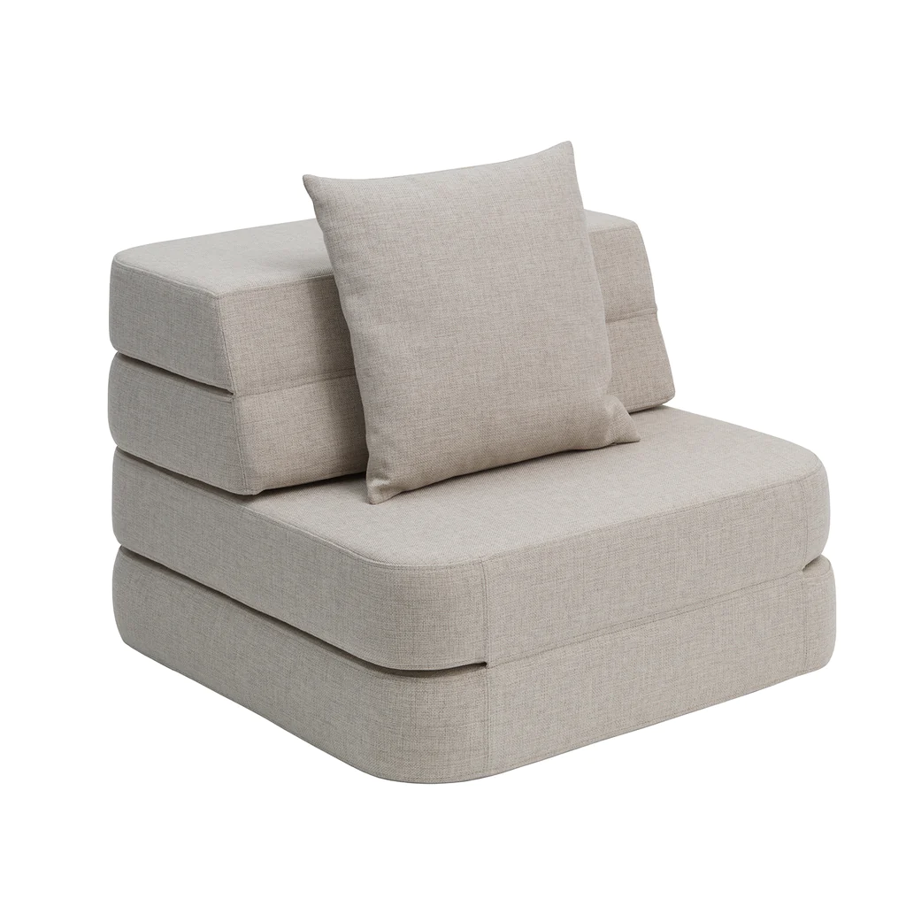 Klapp-Sofa "KK 3 Fold Sofa" Single - Beige/ Sand