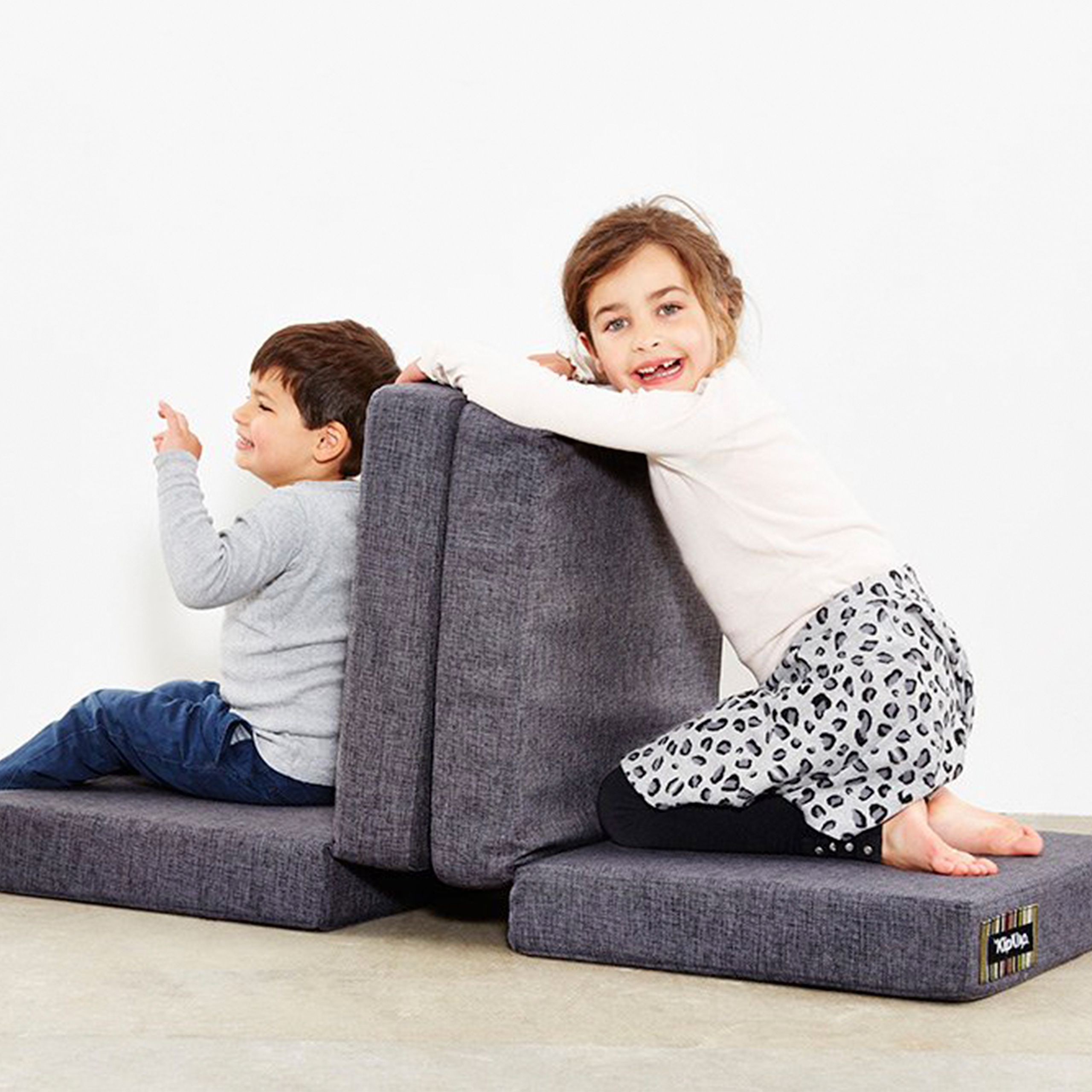 Multifunktionaler Pouf "KK 4 Fold" - Blue Grey / Grey