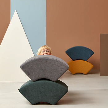 Kinder-Pouf "KK Rainbow Body"- Blue Grey