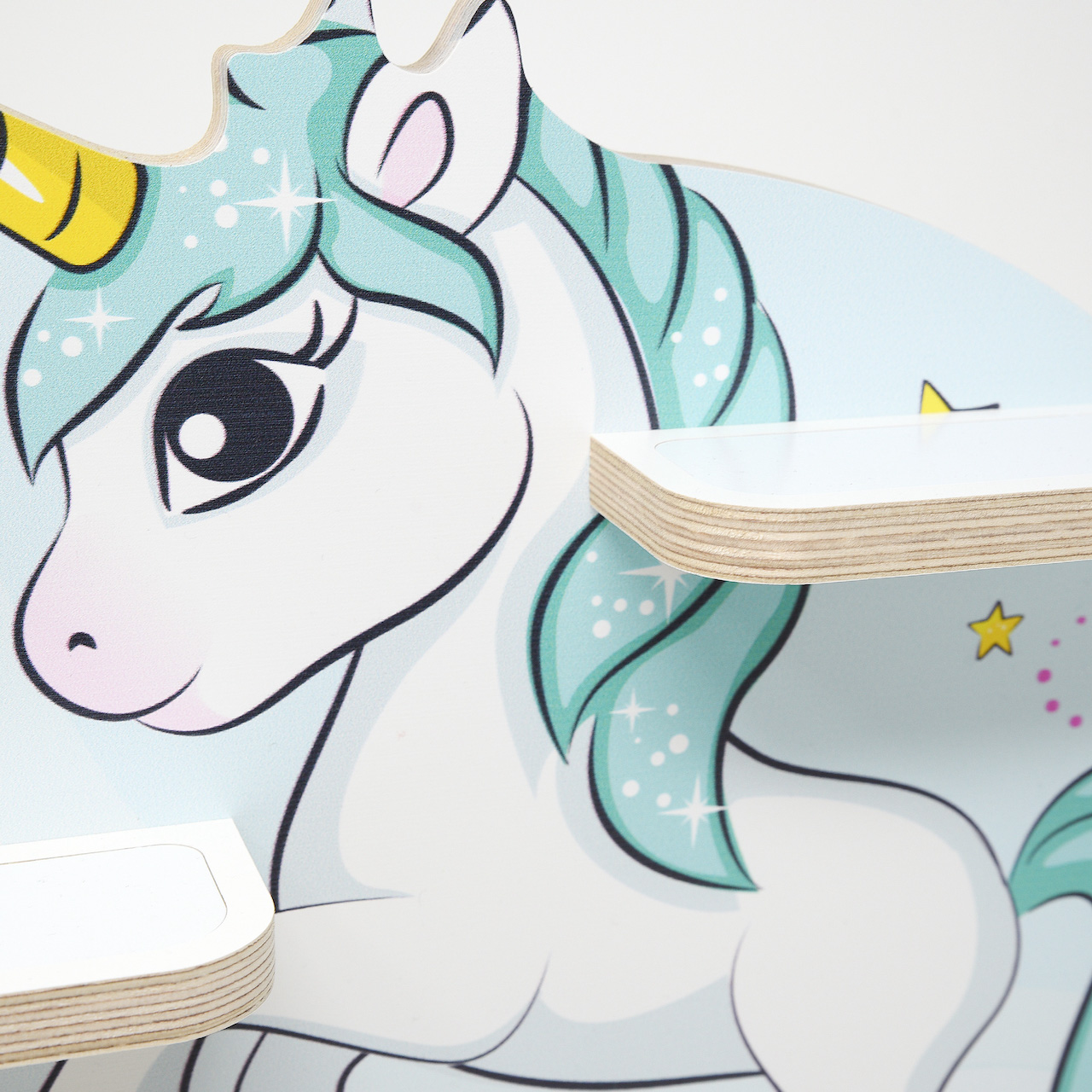 Musikboxregal geeignet für die Toniebox (B-Ware), "Einhorn", mittel