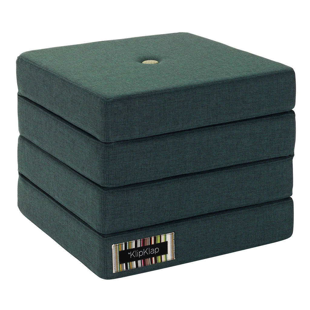 Multifunktionaler Pouf "KK 4 Fold" - Deep Green/ Light Green