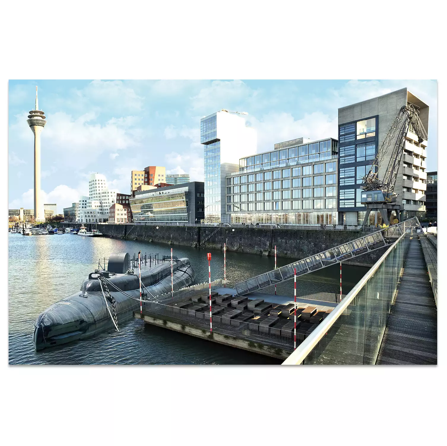 Ansichtskarte Düsseldorf "U-Boot"