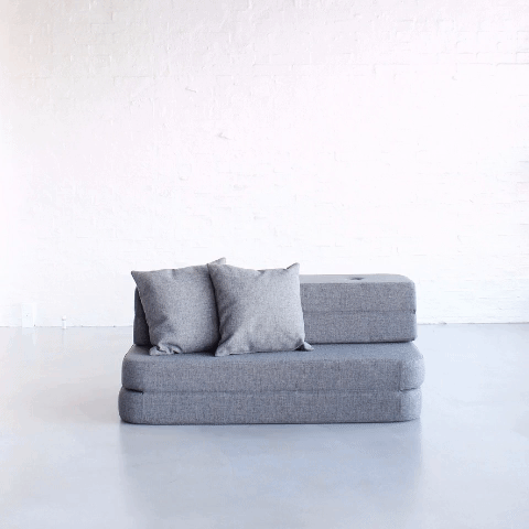 Klapp-Sofa "KK 3 Fold Sofa XL soft" (140 cm) - Deep Green / Light Green