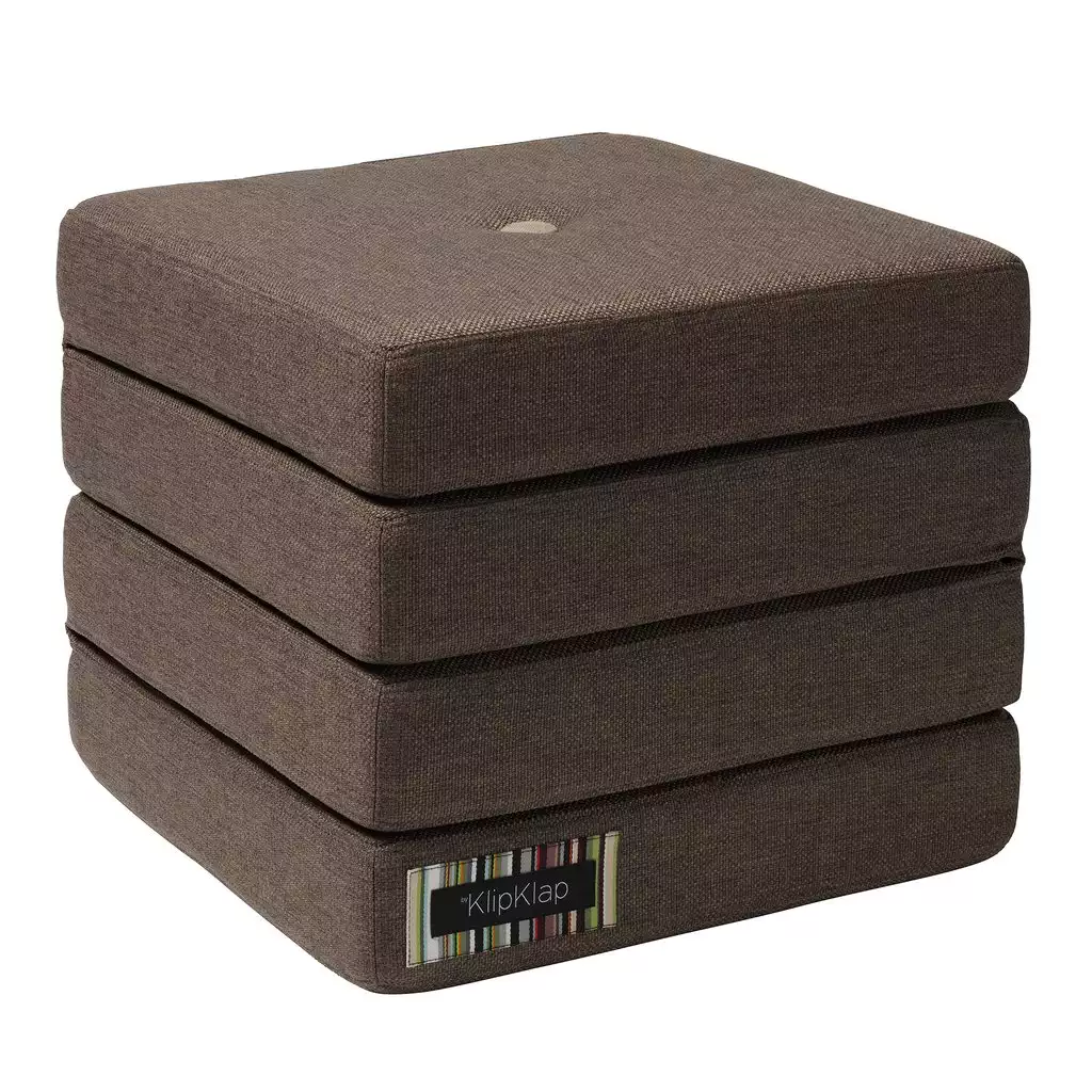 Multifunktionaler Pouf "KK 4 Fold" - Brown / Sand