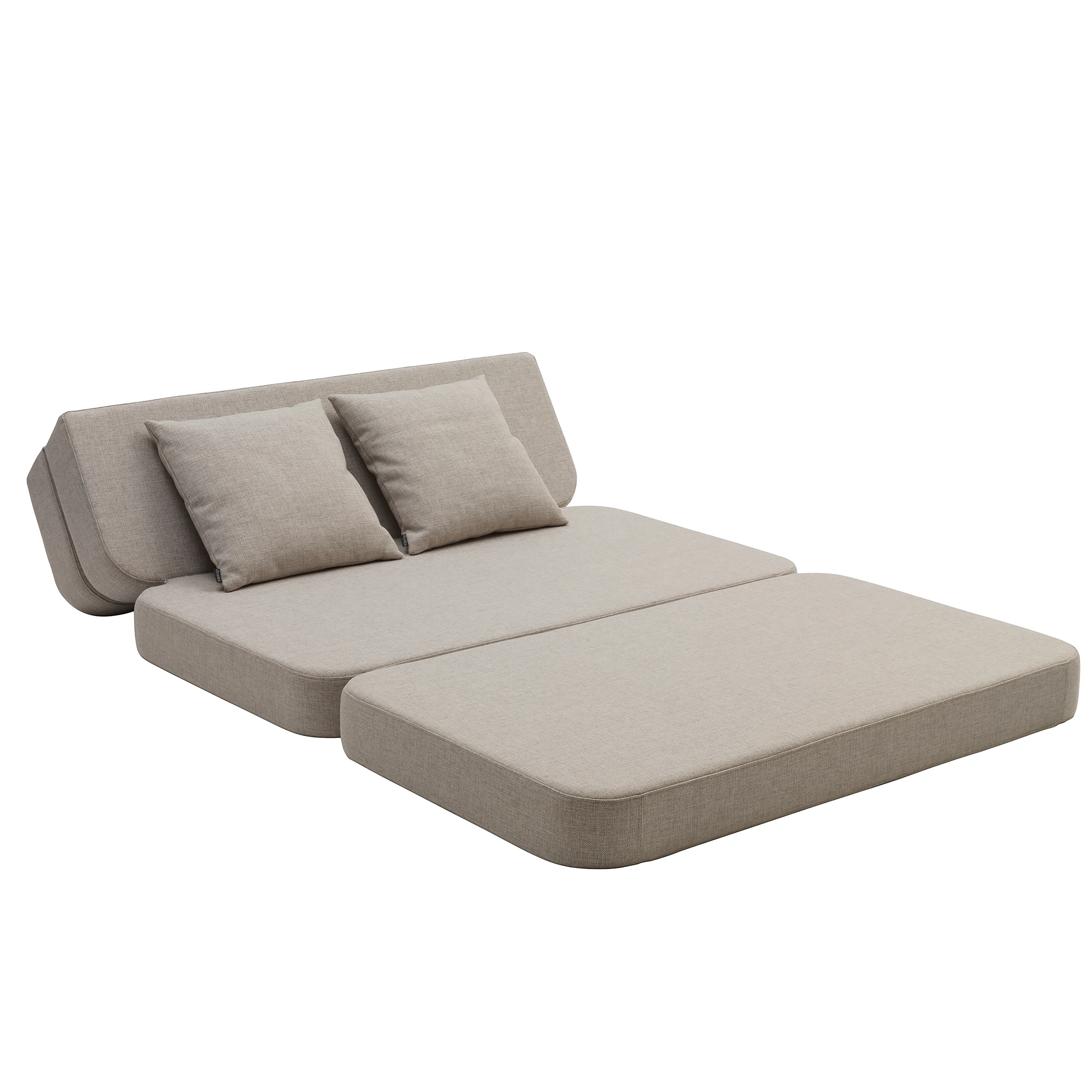 Klapp-Sofa "KK 3 Fold Sofa XL soft" (140 cm) - Beige / Sand