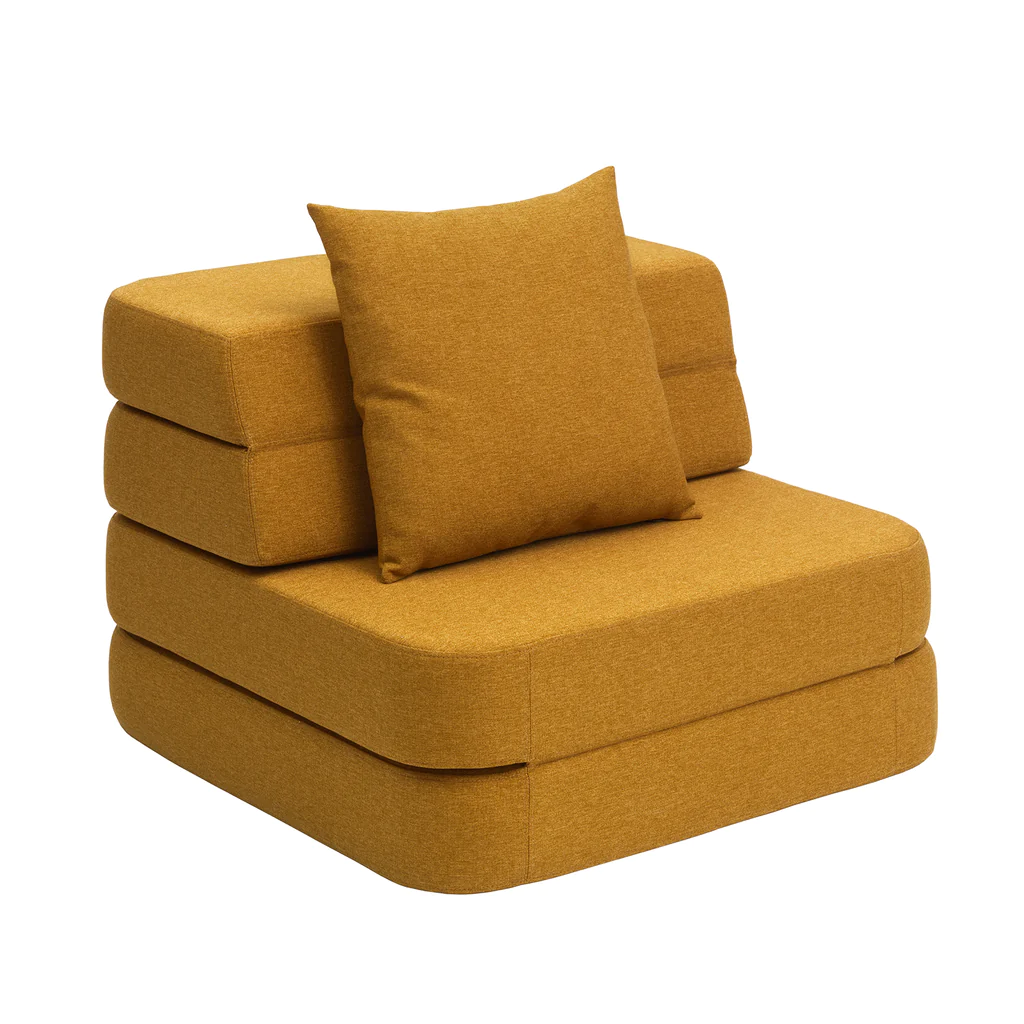 Klapp-Sofa "KK 3 Fold Sofa" Single -Mustard