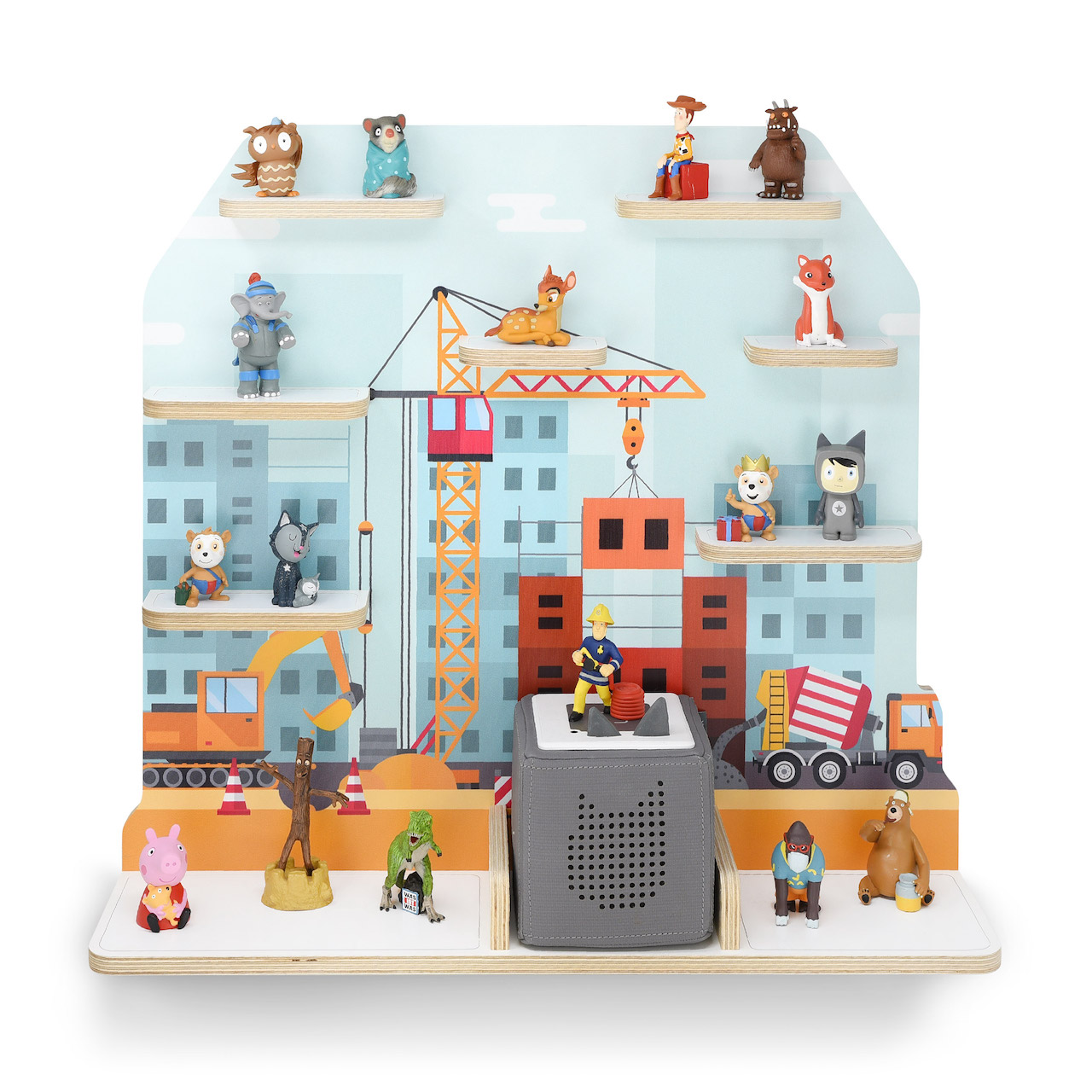 Musikboxregal (B-Ware) geeignet für die Toniebox "Baustelle"- groß