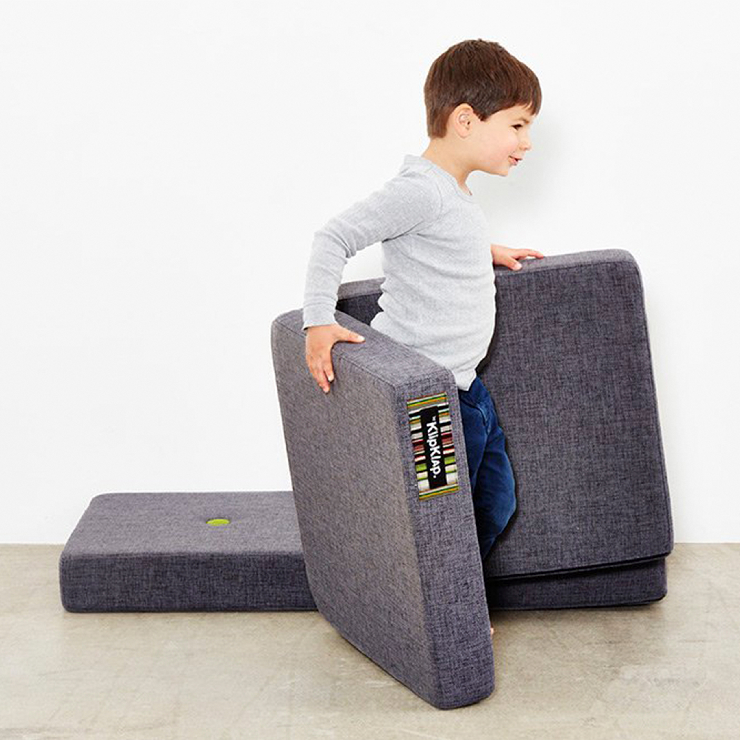 Multifunktionaler Pouf "KK 4 Fold" - Blue Grey / Grey