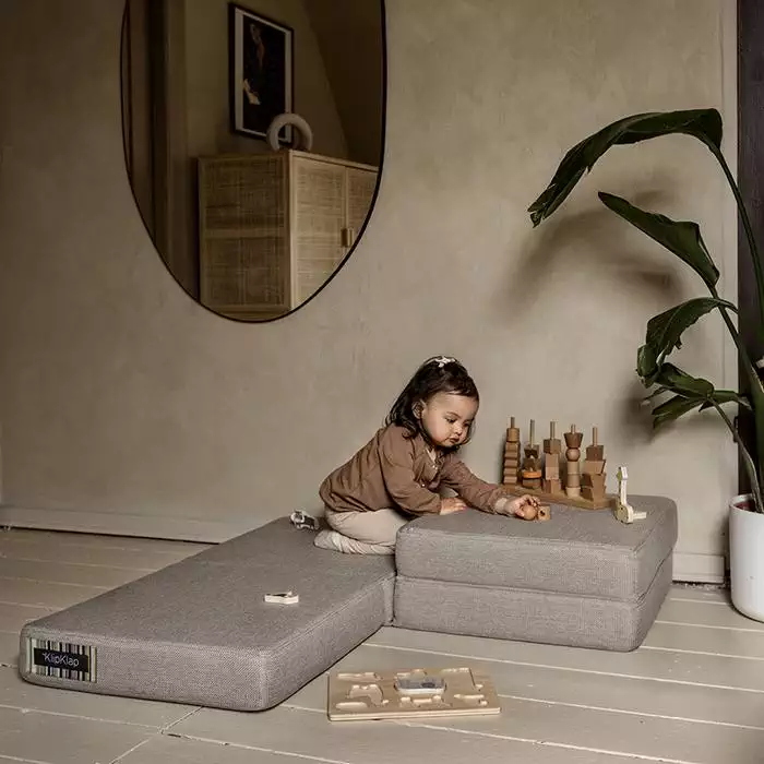 Multifunktionaler Pouf "KK 4 Fold" - Sand / Sand