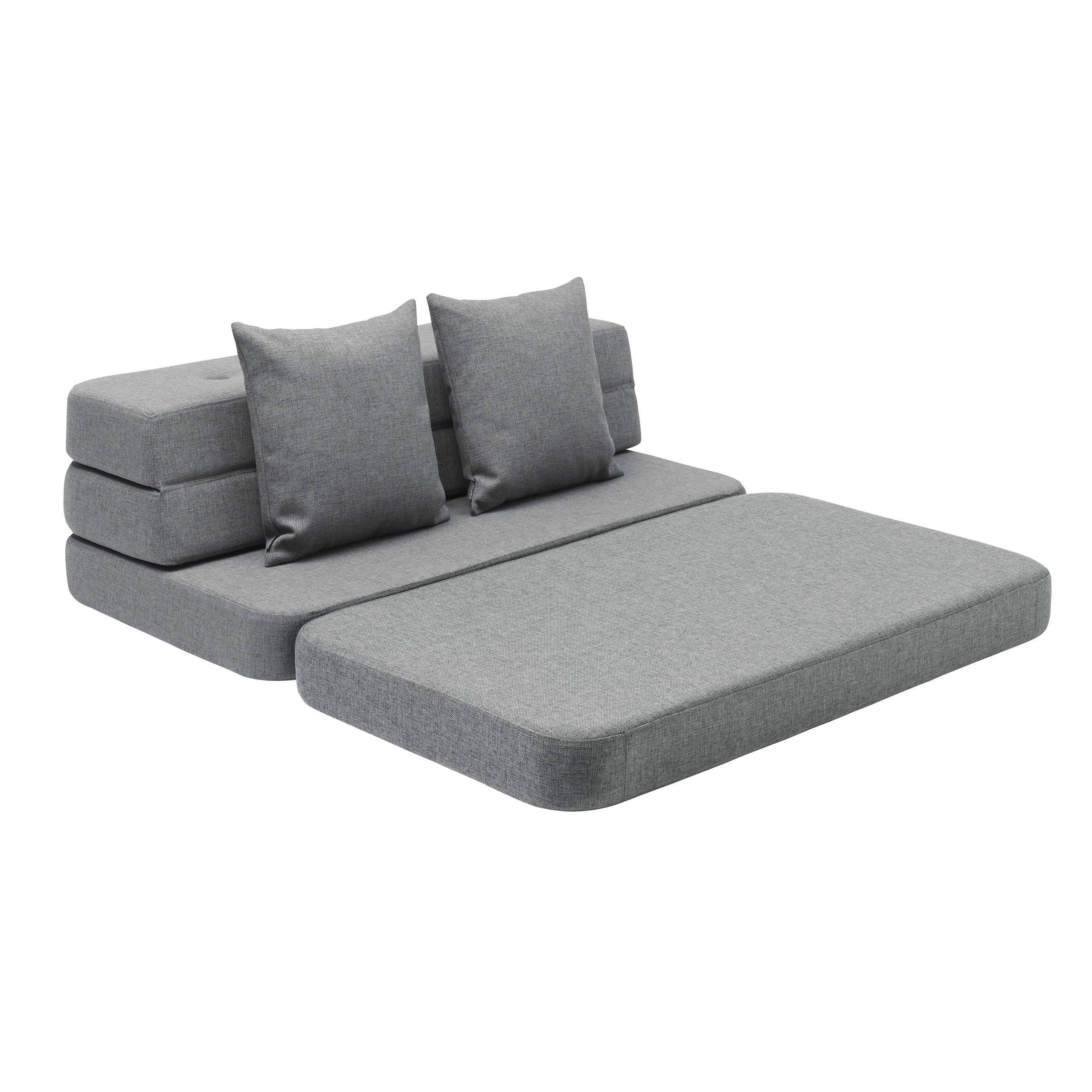 Klapp-Sofa "KK 3 Fold Sofa" (120 cm) - Blue Grey / Grey