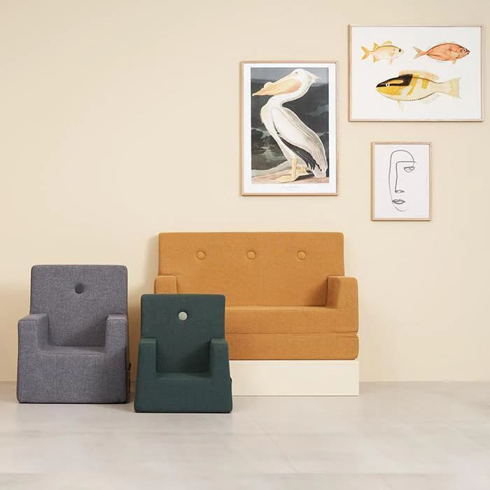 Kindersofa "KK Kids Sofa" - Mustard / Mustard