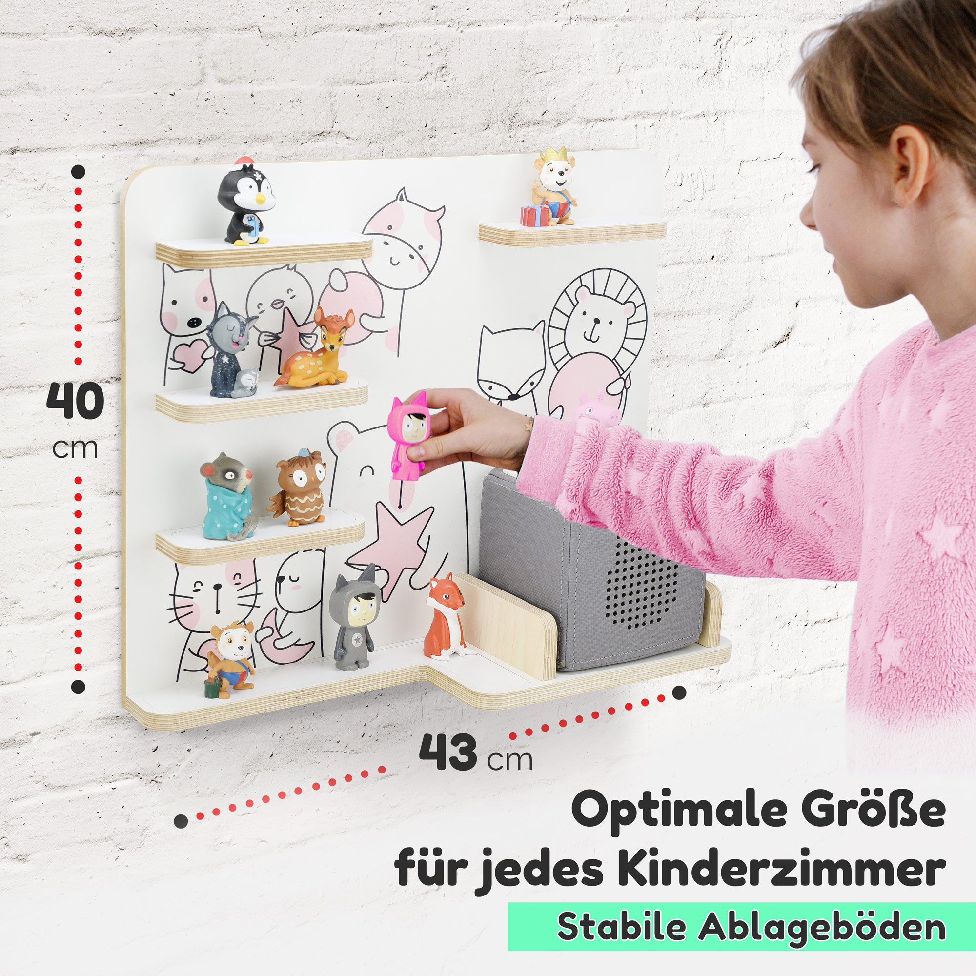 Regal für Tonies, 'Tiere', mittel