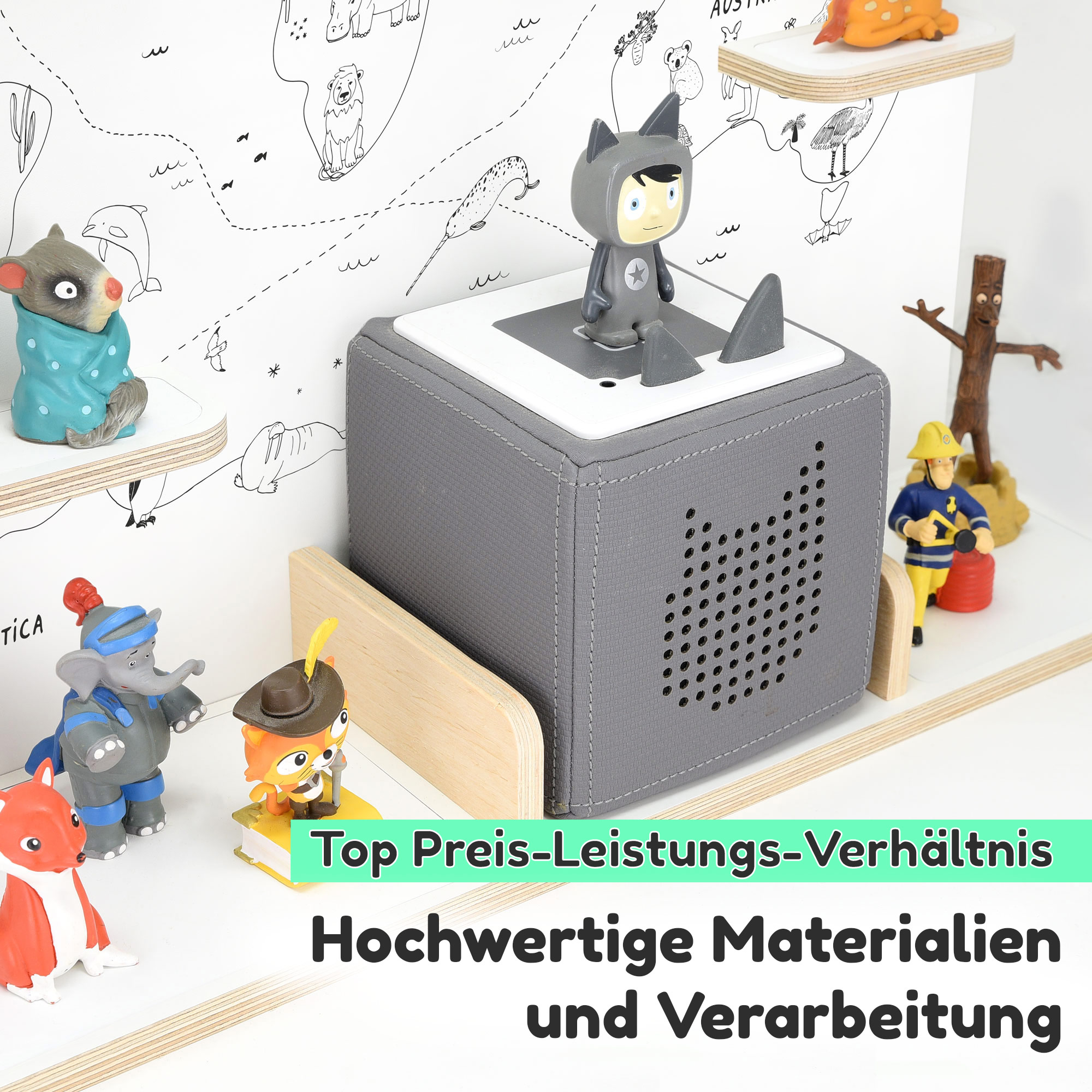 Regal für Tonies, 'Weltkarte', groß